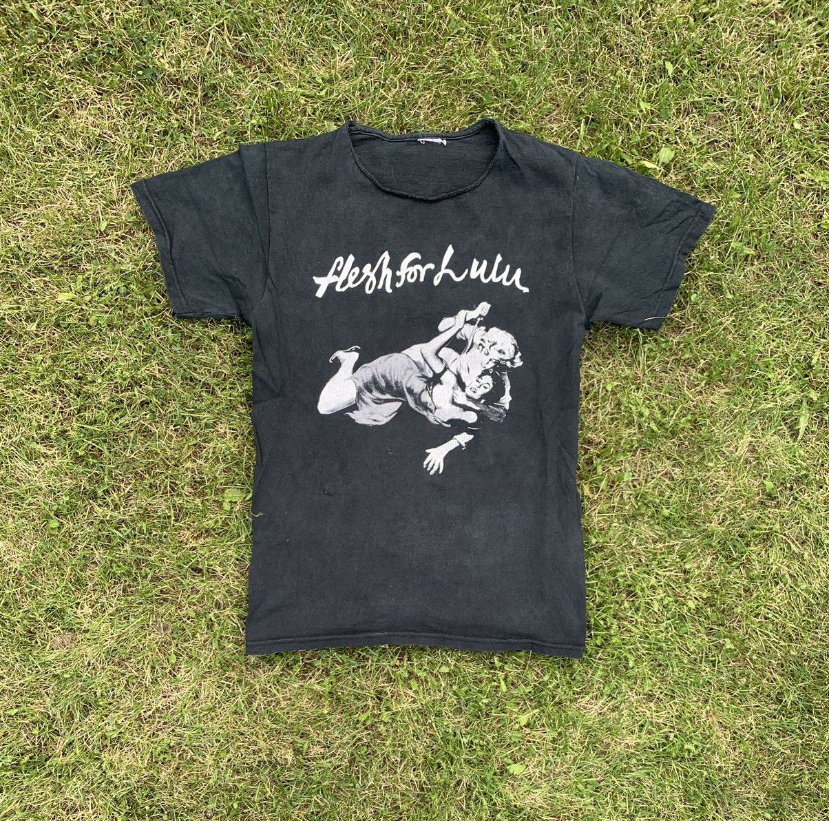 Vintage Flesh For Lulu Death Girl Face Band Horror Tee Hoodie, Sweatshirt | PodTeesHub.com