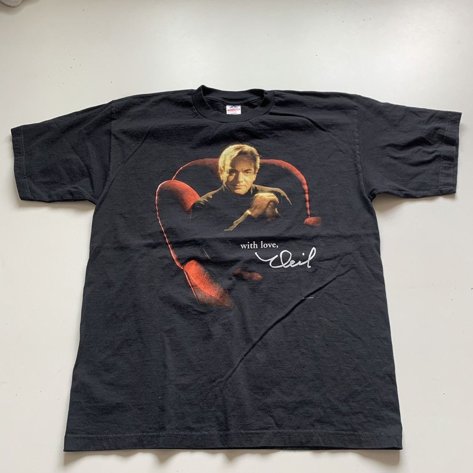 Band Tees Vintage 90s Neil Diamond World Tour T Shirt Xl Band Tee Rare Hoodie, Sweatshirt | PodTeesHub.com