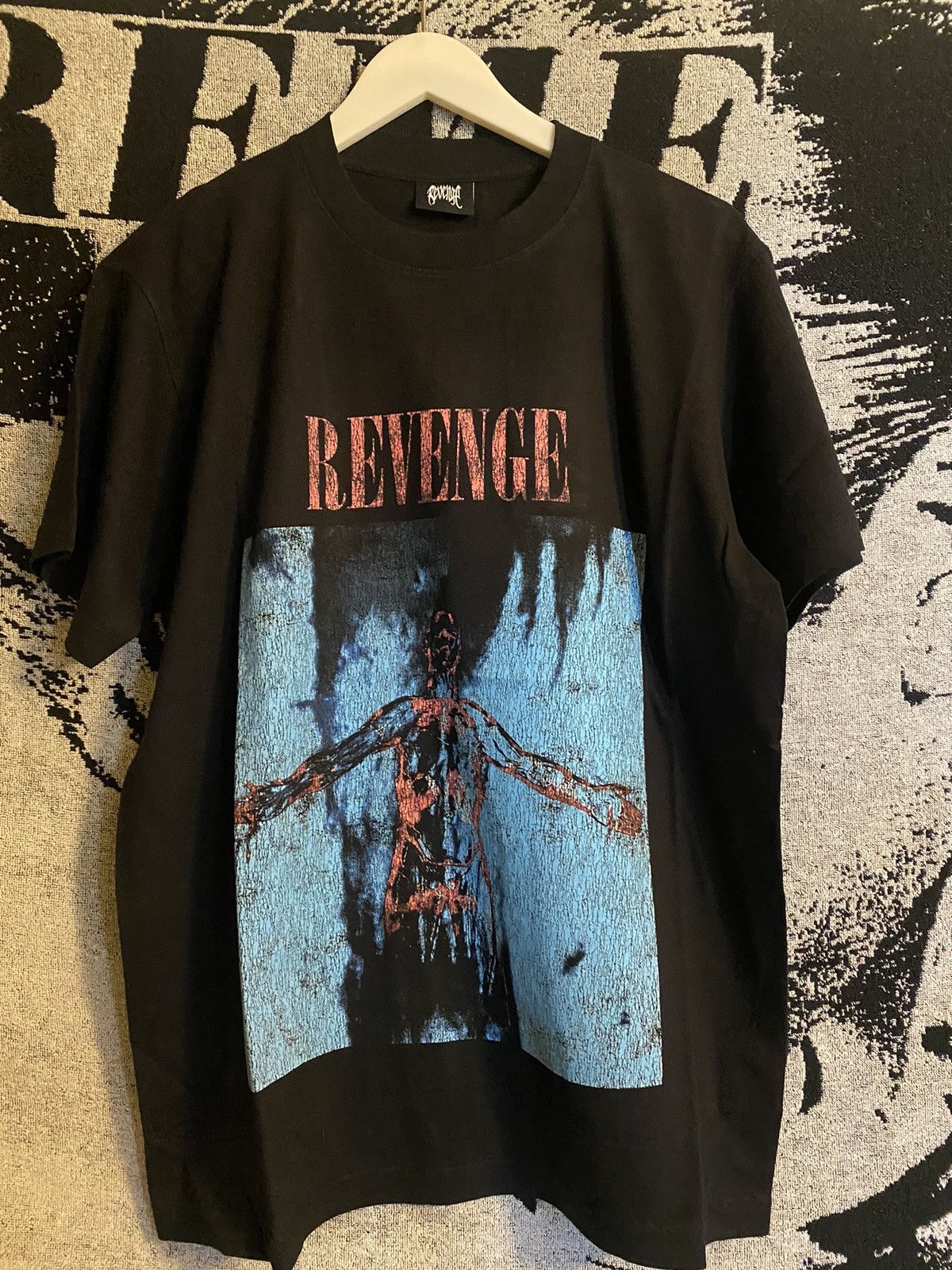 Revenge Silver Distressed Tee Hoodie, Sweatshirt | PodTeesHub.com