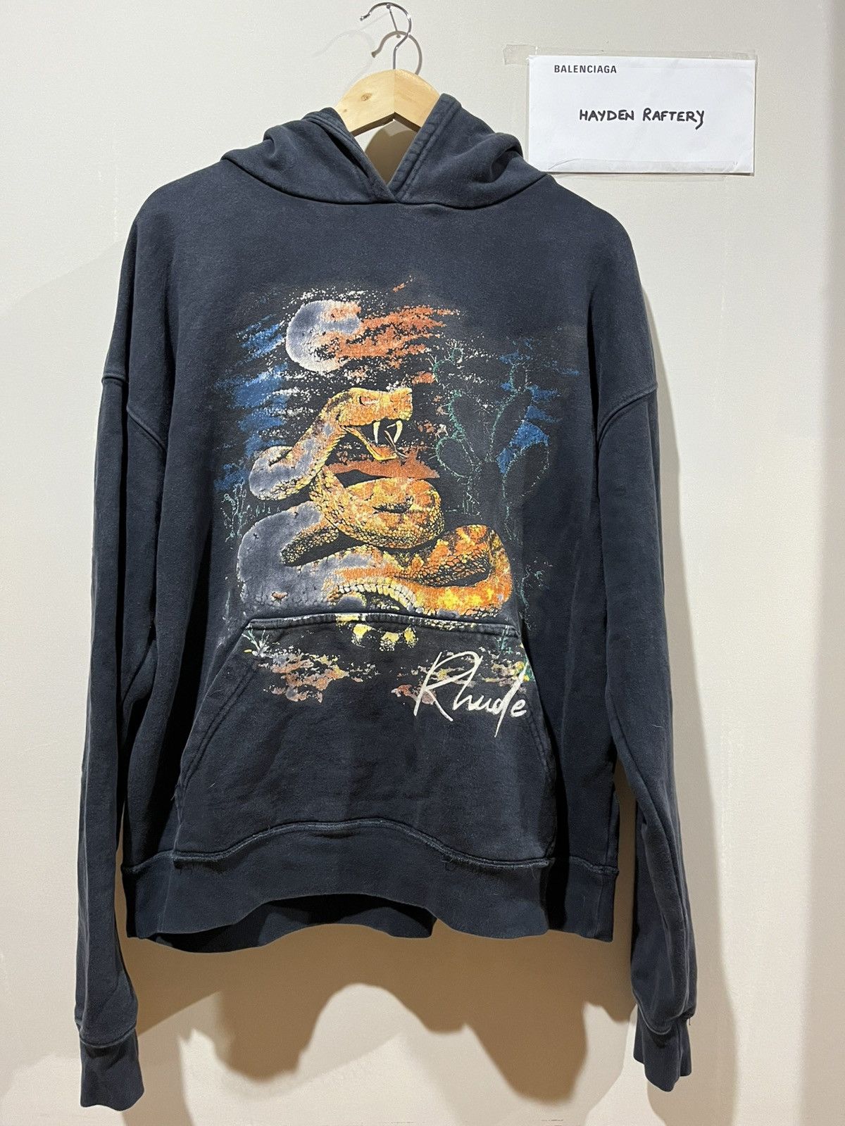 Rhude Seven Snake Graphic Hoodie Size S Oversized T-Shirts, Sweatshirt | PodTeesHub.com