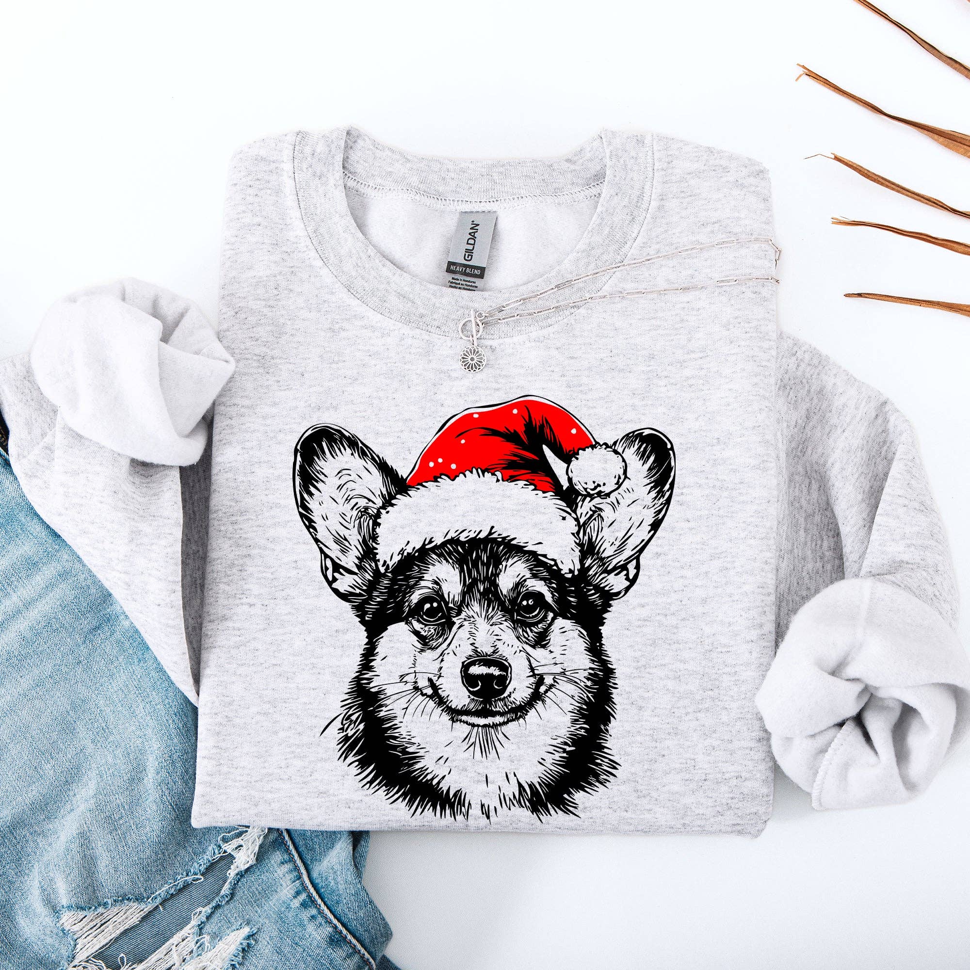 Corgi, Santa, Dog, Christmas, Dog Lover, Pet Sweatshirt T-Shirts, Hoodie | PodTeesHub.com