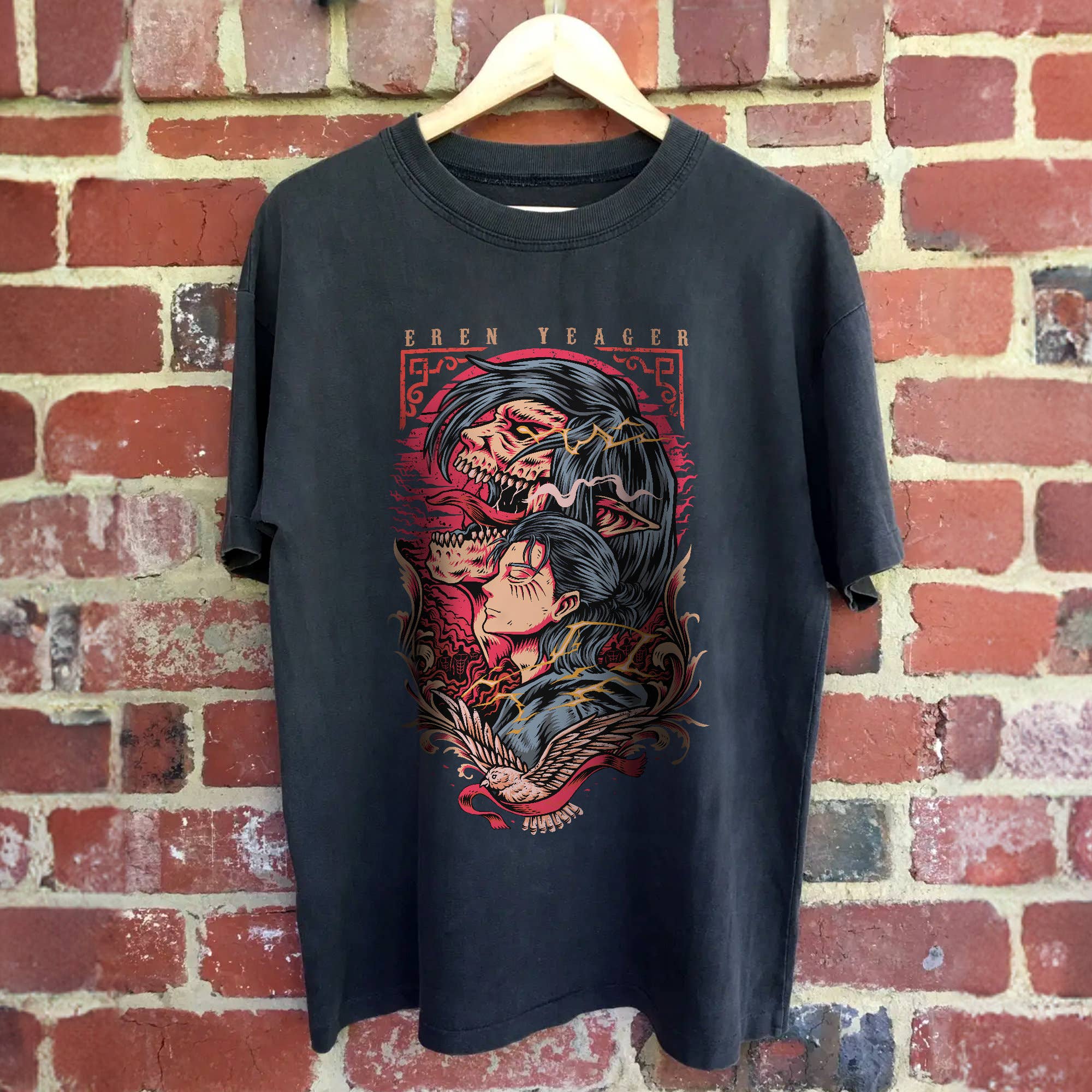 Eren Yeager Shirt - Attack On Titan Anime Manga Tee Hoodie, Sweatshirt | PodTeesHub.com