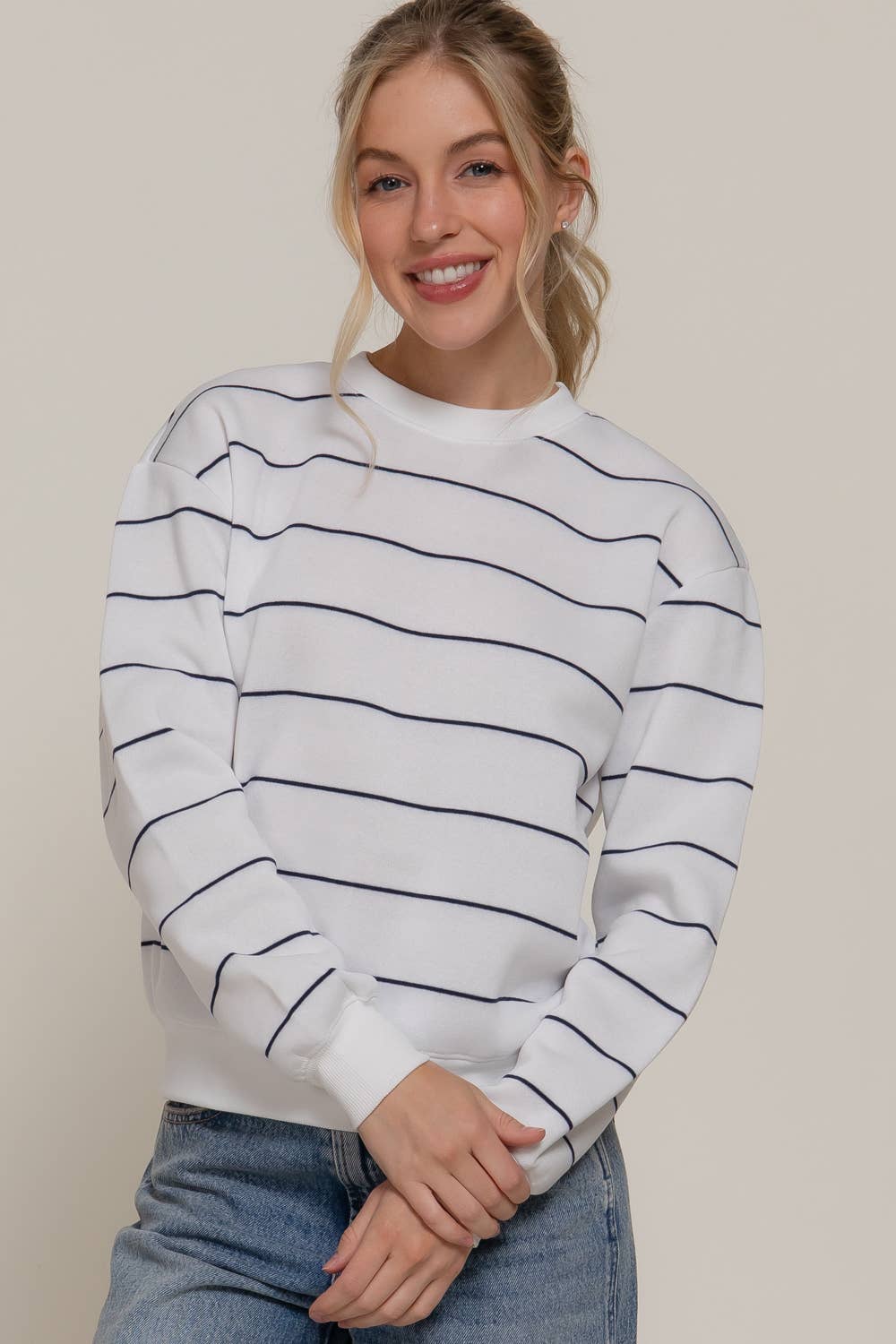 , 0818 Engineer Stripe Inner Fleece Sweatshirt SI-28621 T-Shirts, Hoodie | PodTeesHub.com