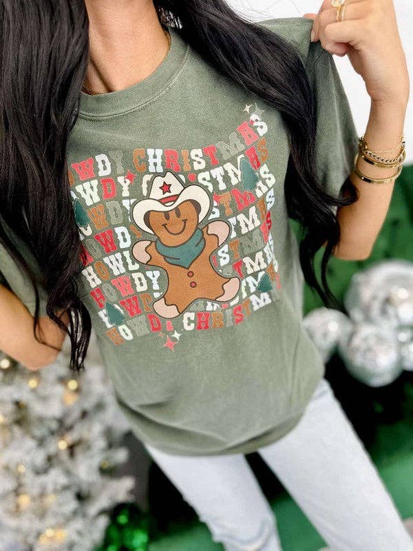 Howdy Christmas Gingerbread Man Dtf Tee Hoodie, Sweatshirt | PodTeesHub.com