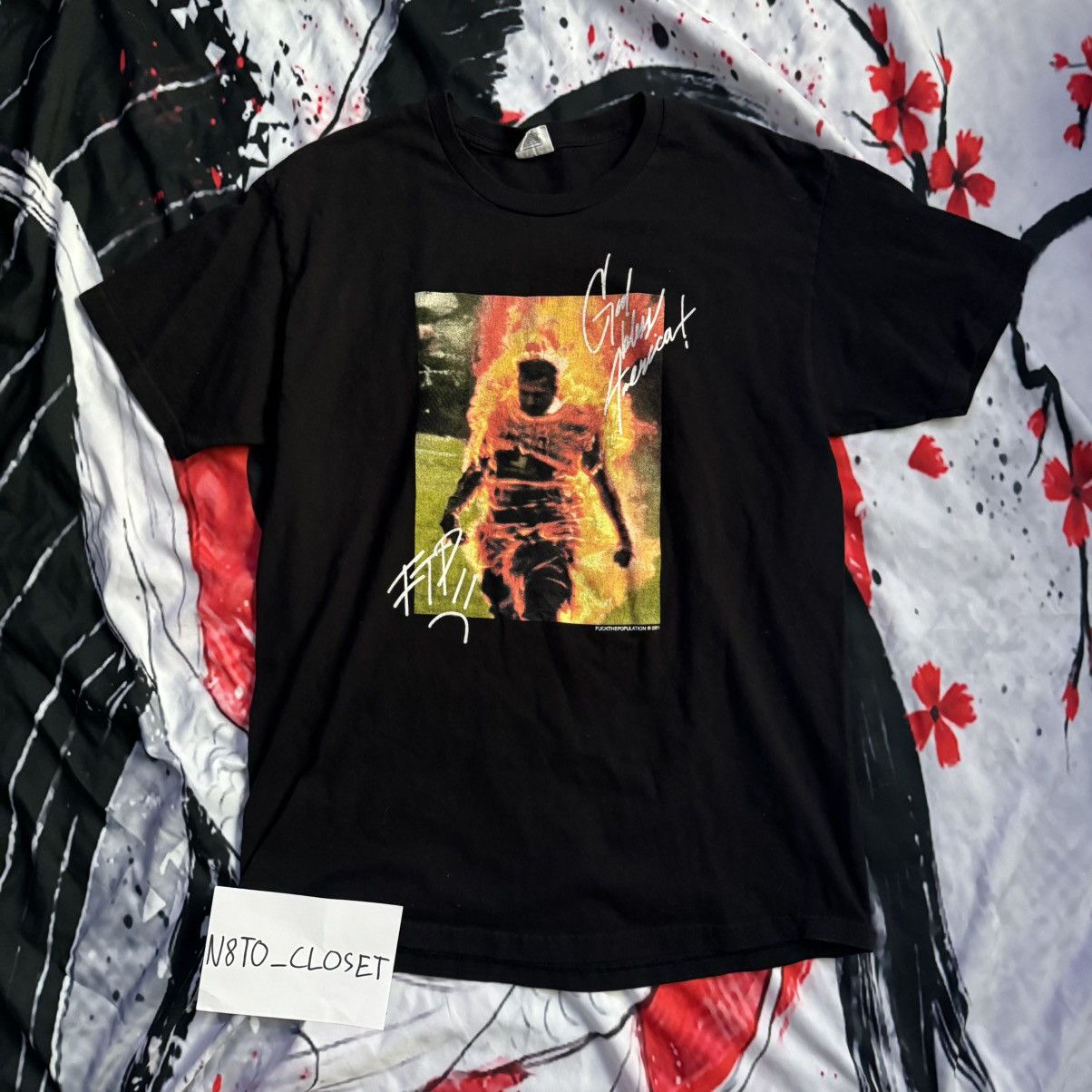 Fuck The Population Ftp Self Immolation Tee Hoodie, Sweatshirt | PodTeesHub.com