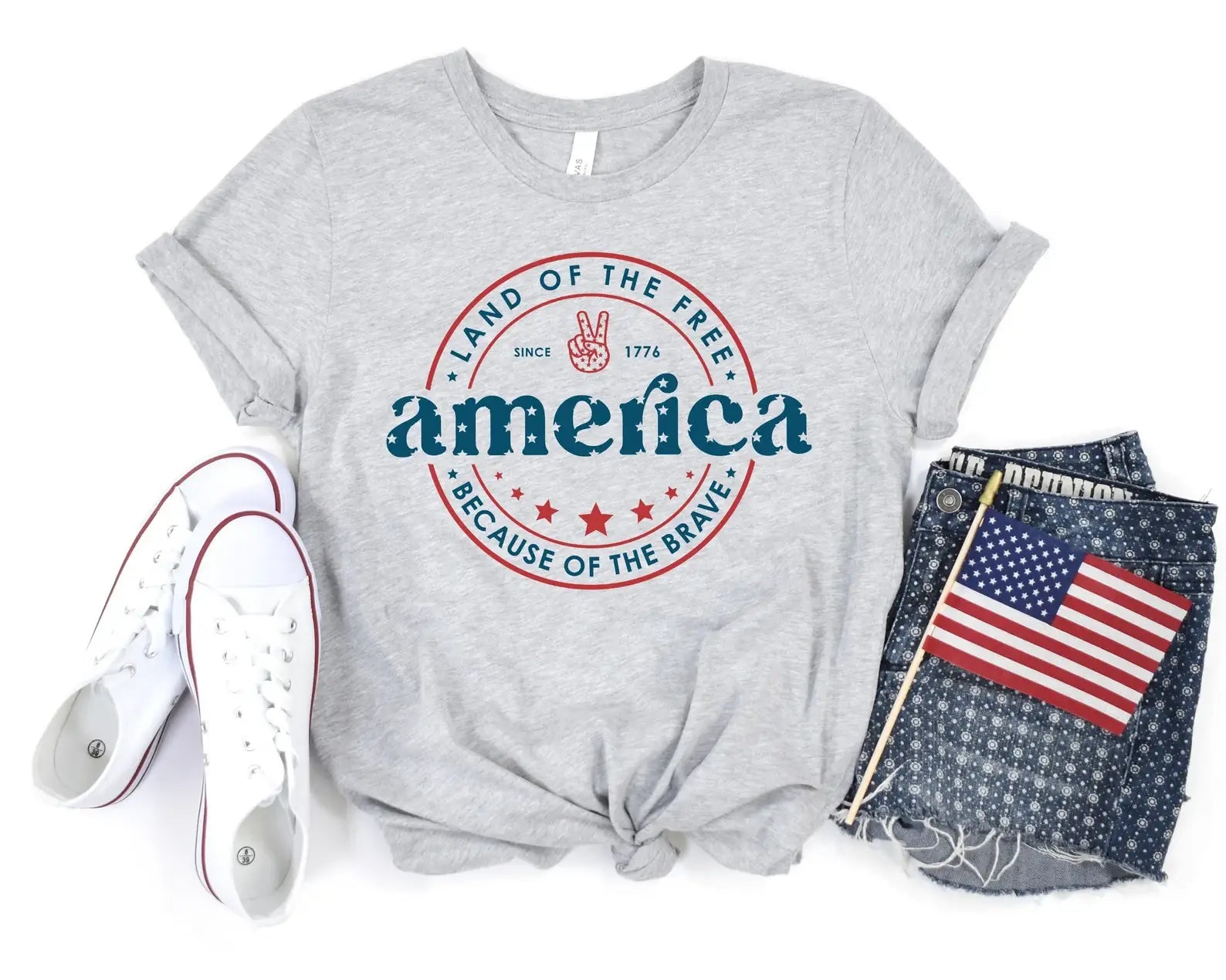 America - Land of the Free Home of the Brave T-Shirt Hoodie, Sweatshirt | PodTeesHub.com