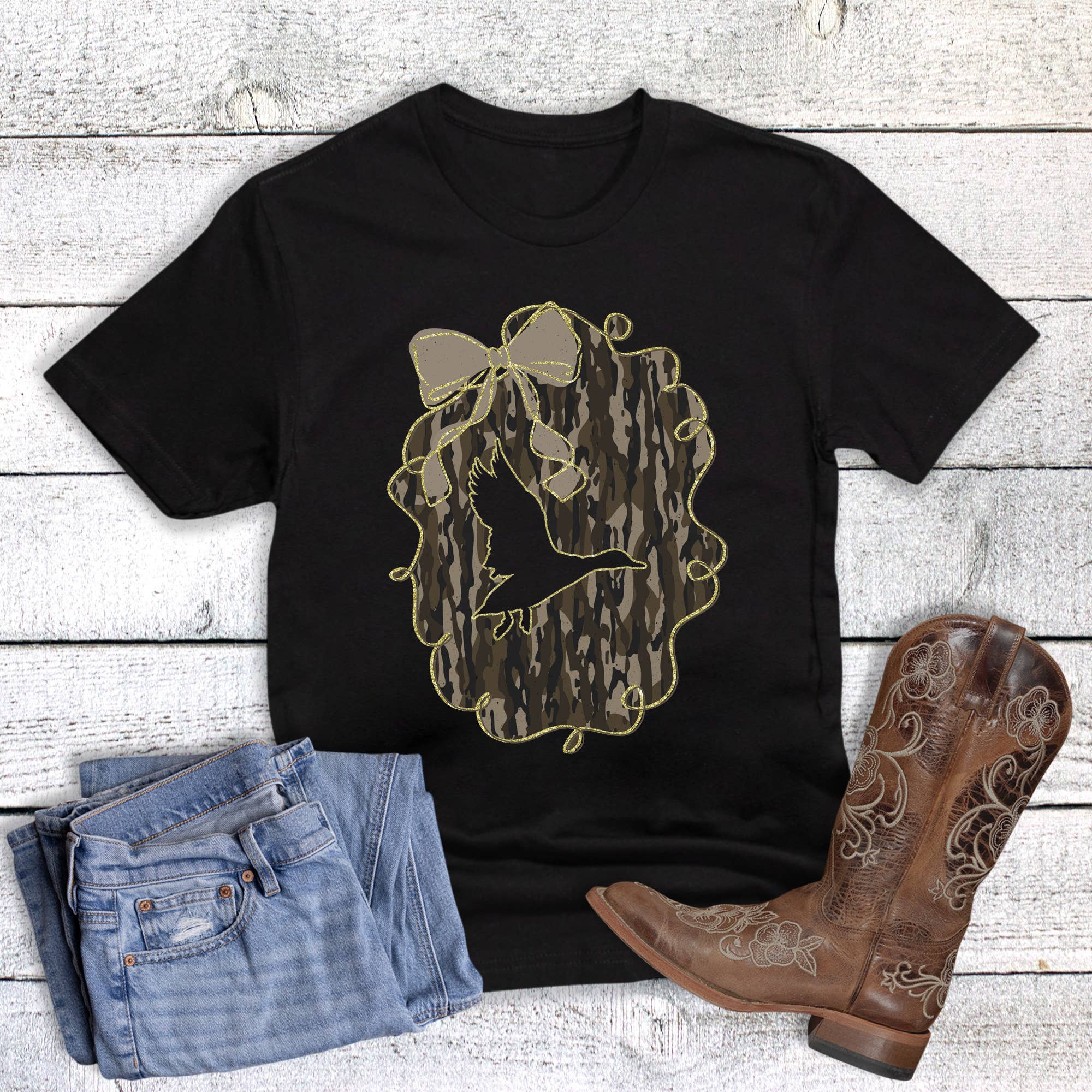 Hunting Duck Camo Frame Graphic Tee Hoodie, Sweatshirt | PodTeesHub.com