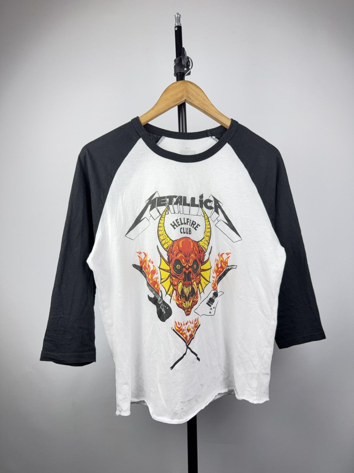 Metallica Hellfire Club Raglan Tee Hoodie, Sweatshirt | PodTeesHub.com
