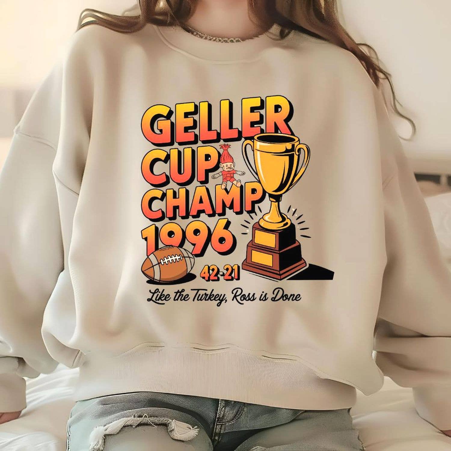 Geller Cup Champ Friendsgiving Shirt - Ross Rachel Friends Hoodie, Sweatshirt | PodTeesHub.com