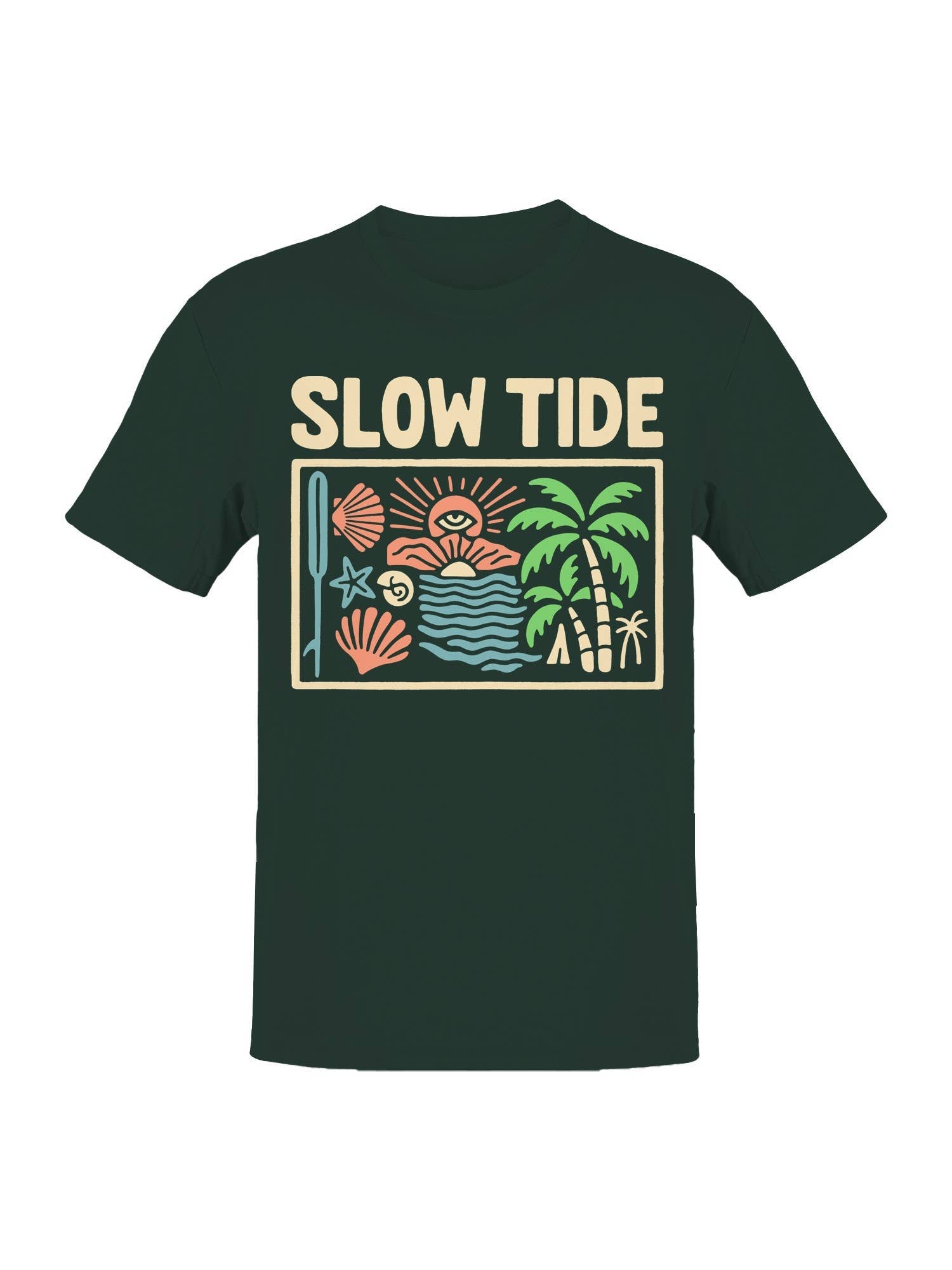 Slow Tide Beach Vibe Art Men's T-Shirt Hoodie, Sweatshirt | PodTeesHub.com