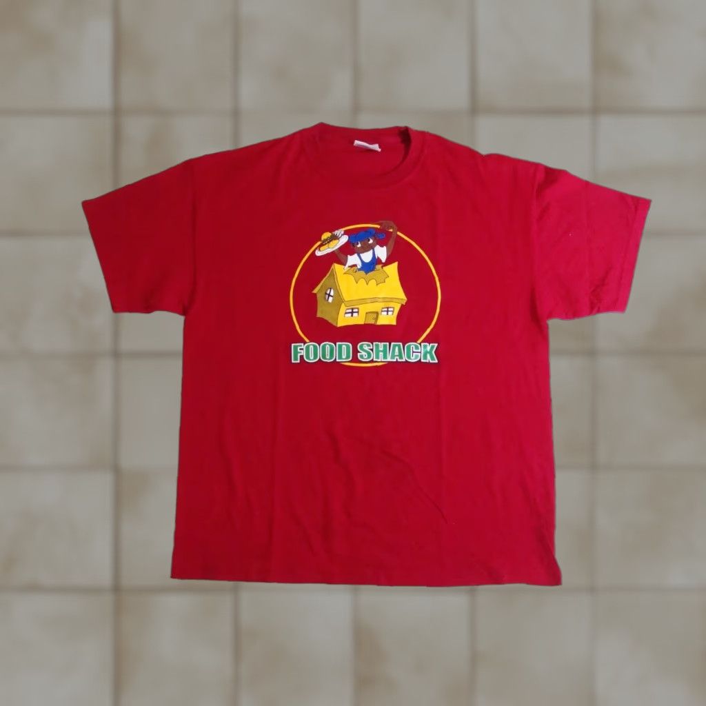 Hanes Vintage Food Shack Burger Joint Diner 90 S Rap Hip Hop T Shirt L Mens Red Hoodie, Sweatshirt | PodTeesHub.com