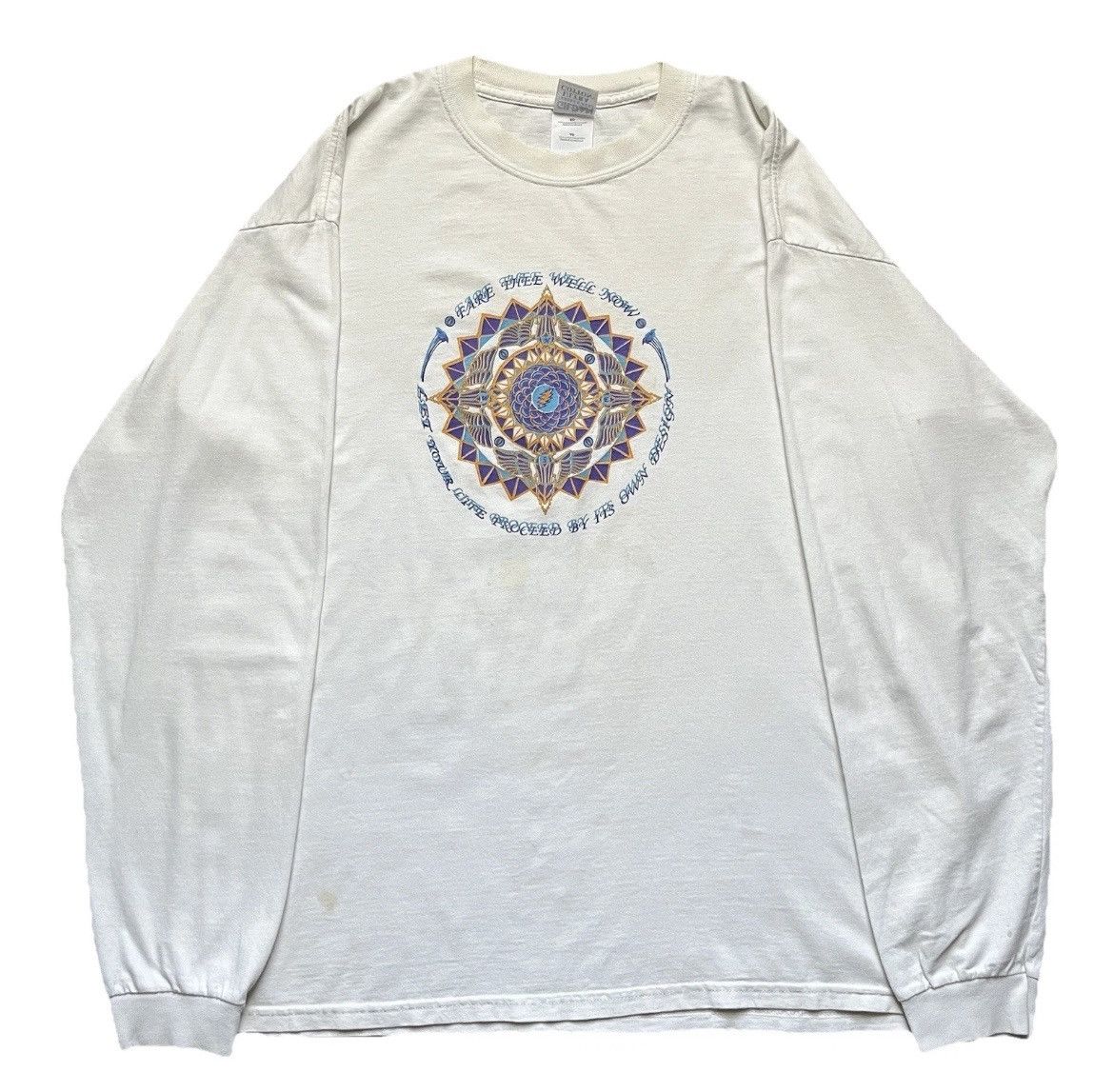Band Tees Vintage Grateful Dead Long Sleeve T Shirt Size Xl Thrashed Hoodie, Sweatshirt | PodTeesHub.com
