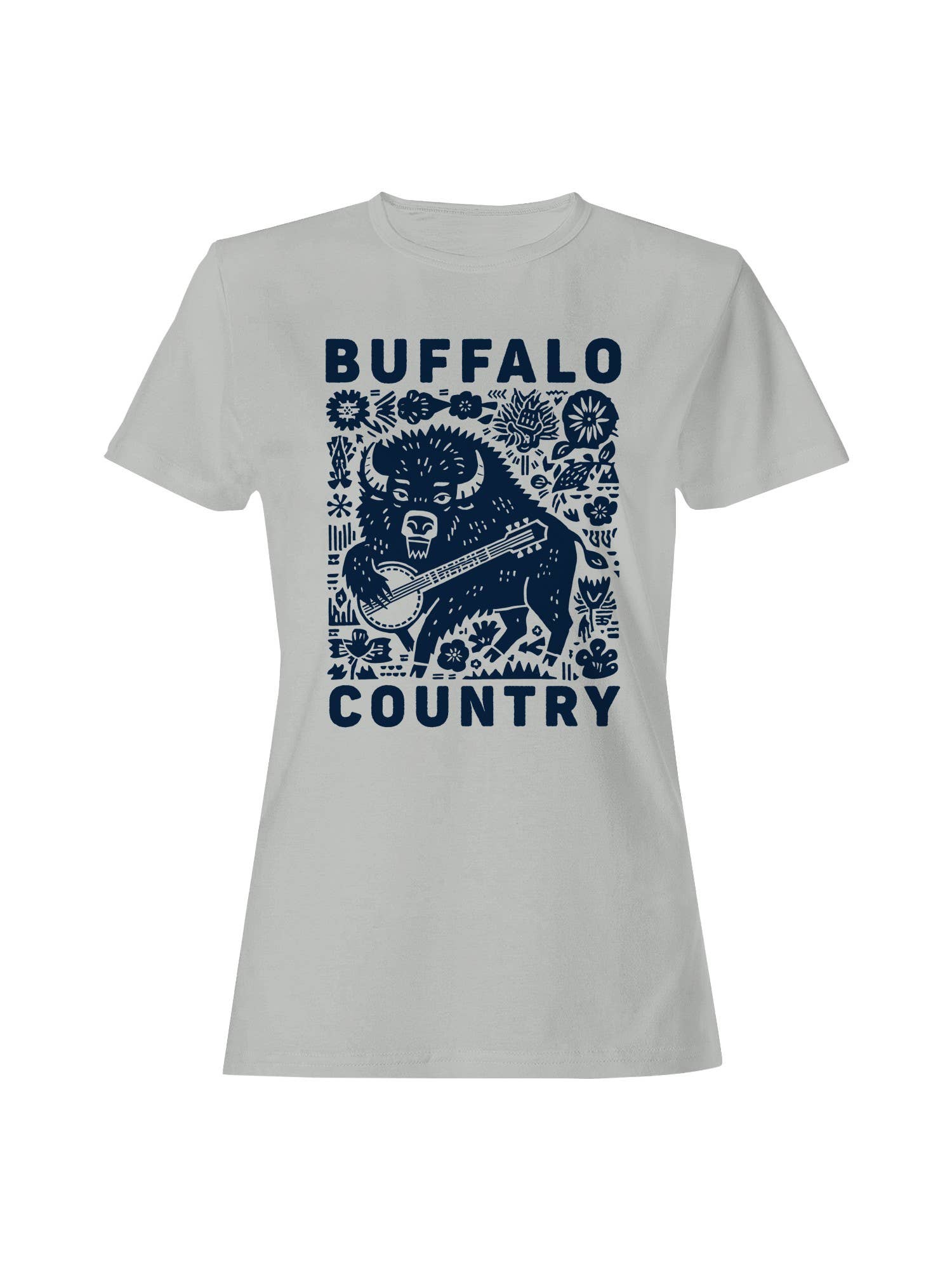 Buffalo Country Banjo Art Women's T-Shirt Hoodie, Sweatshirt | PodTeesHub.com