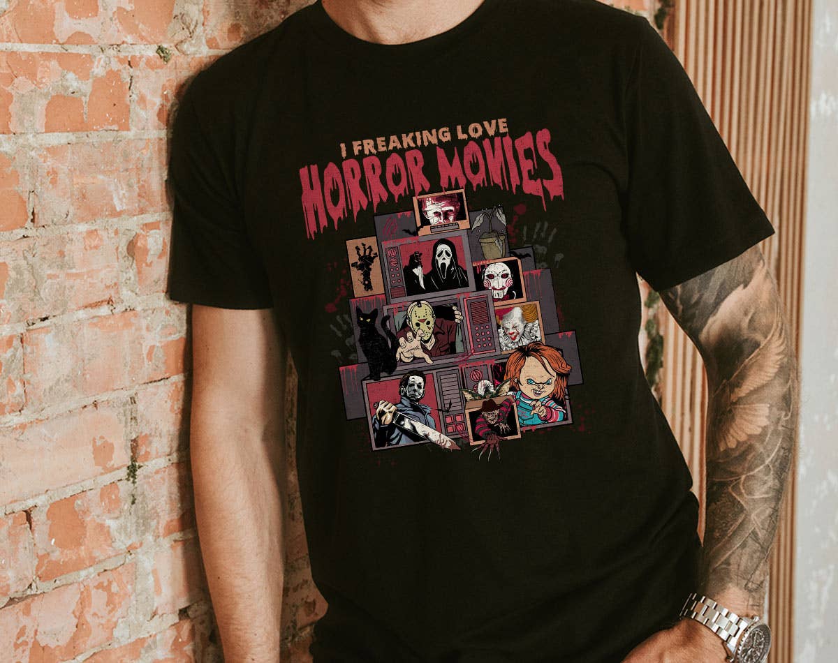 I Freaking Love Horror Movies - Halloween T-Shirt Hoodie, Sweatshirt | PodTeesHub.com