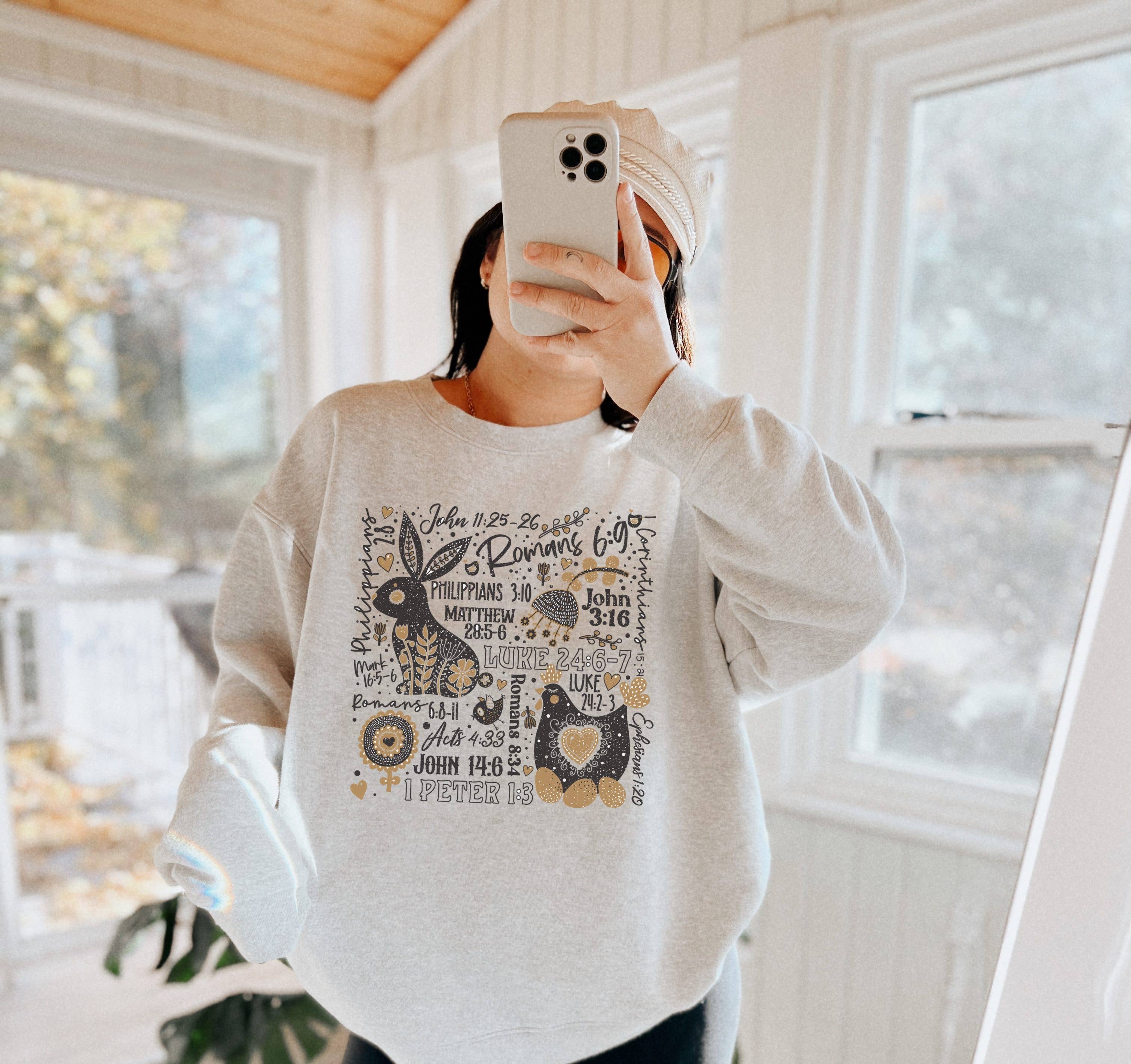 Easter Verses Crew Neck Sweatshirt | Easter Sweatshirt T-Shirts, Hoodie | PodTeesHub.com