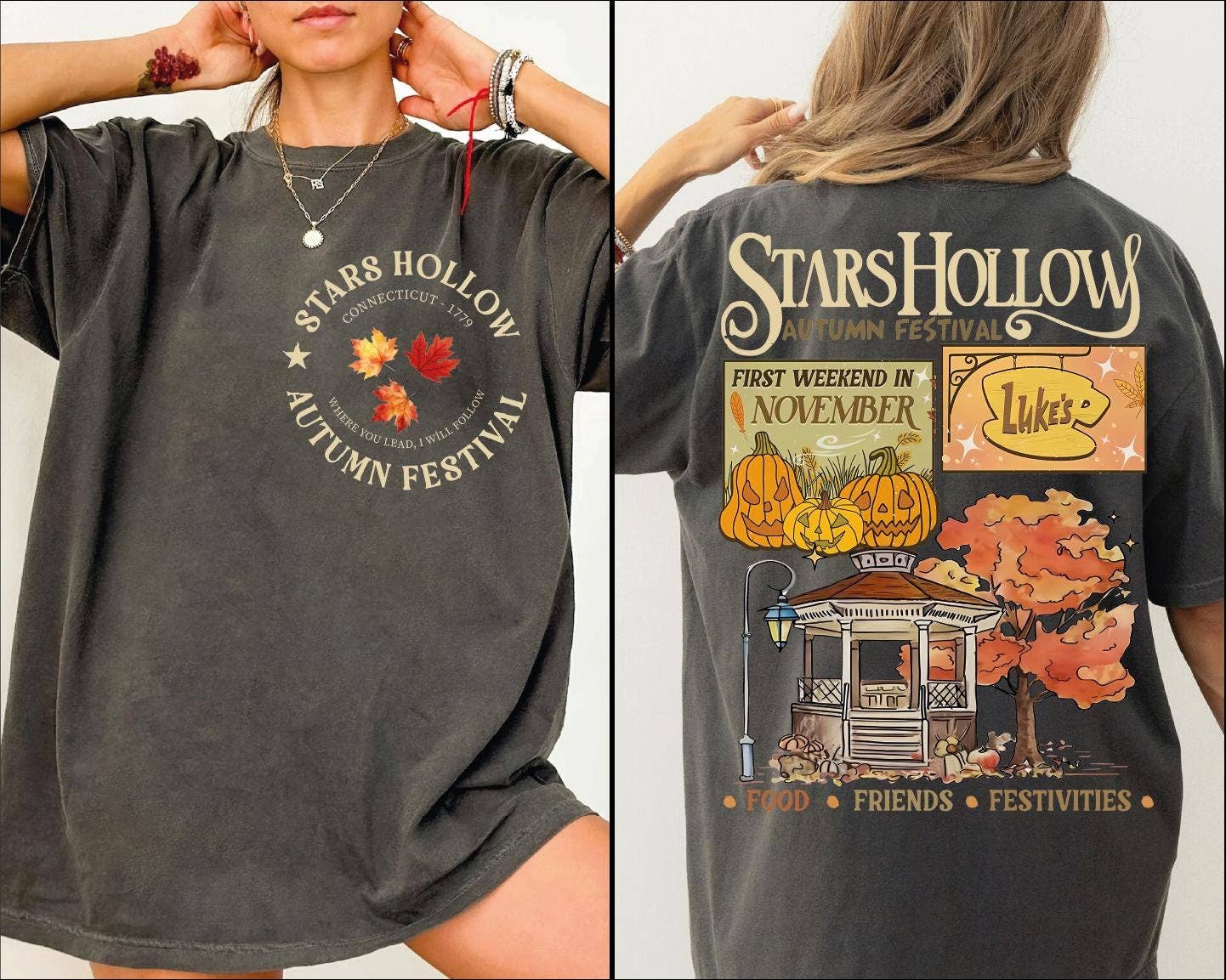 Stars Hollow Autumn Festival Vintage Tee Hoodie, Sweatshirt | PodTeesHub.com