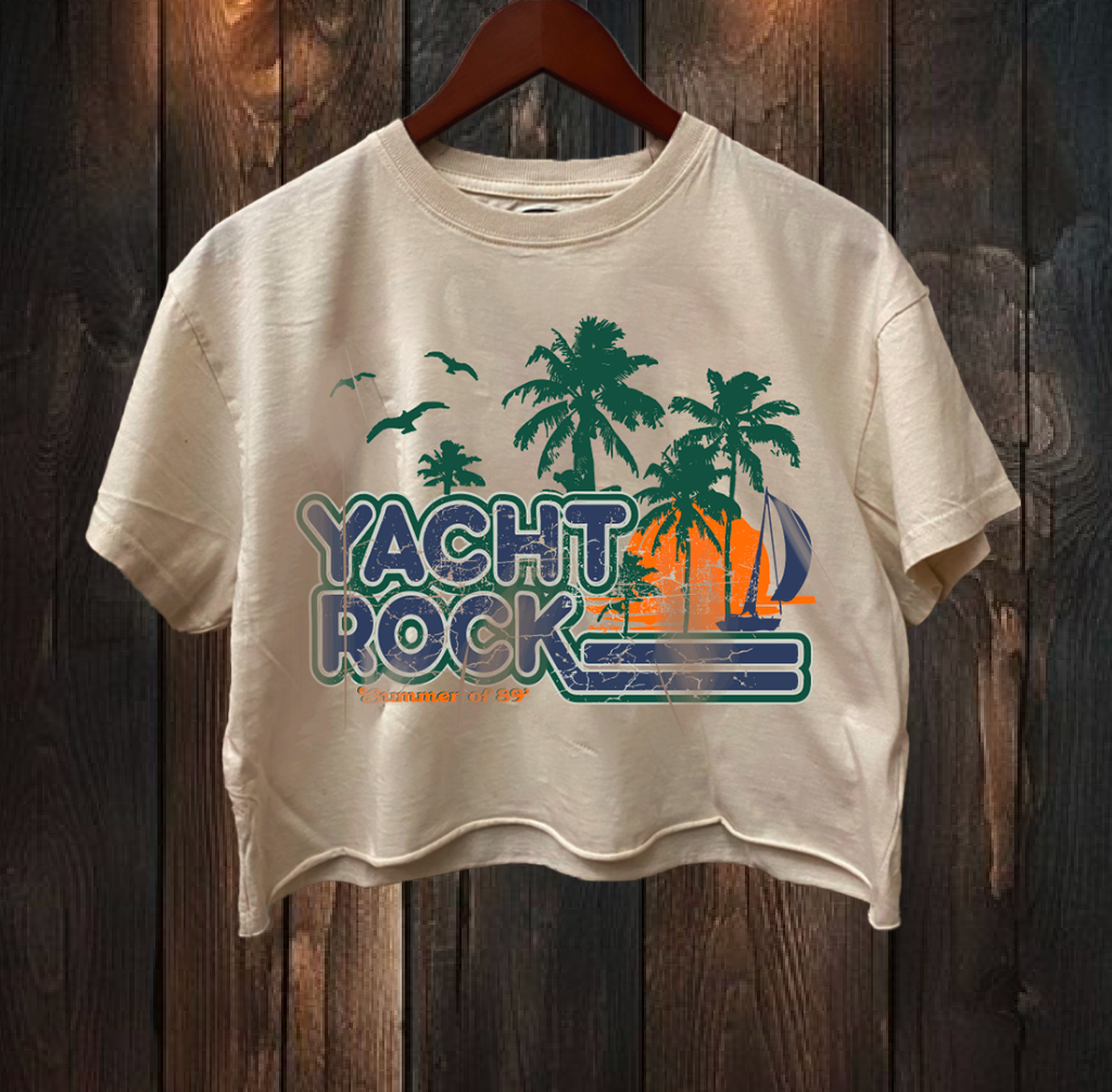 Yacht Rock Summer of 89 Relaxed Crop T-Shirt Hoodie, Sweatshirt | PodTeesHub.com