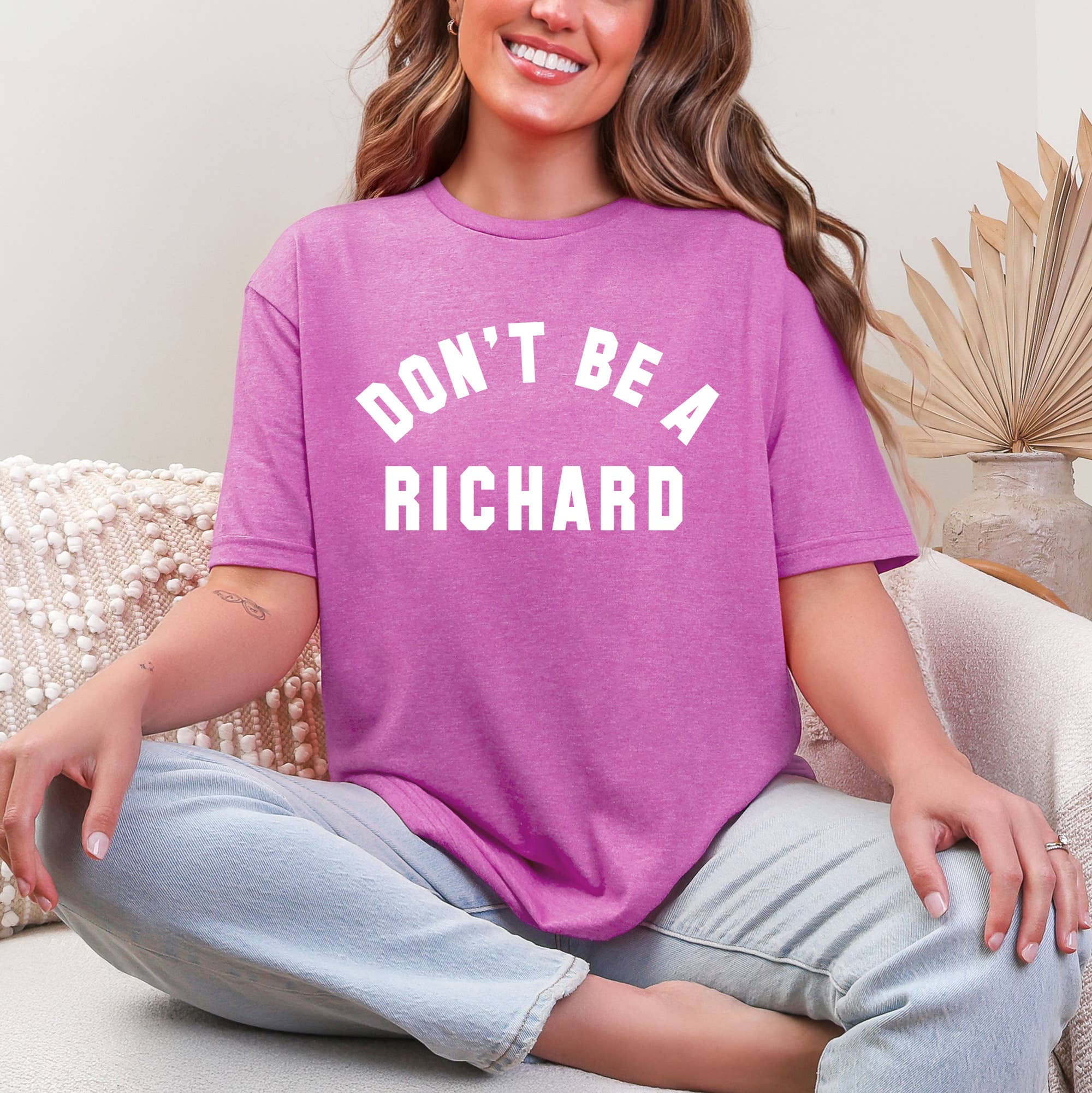 Dont Be A Richard Orchid Shirt, Funny Graphic Tee, Funny Tee Hoodie, Sweatshirt | PodTeesHub.com