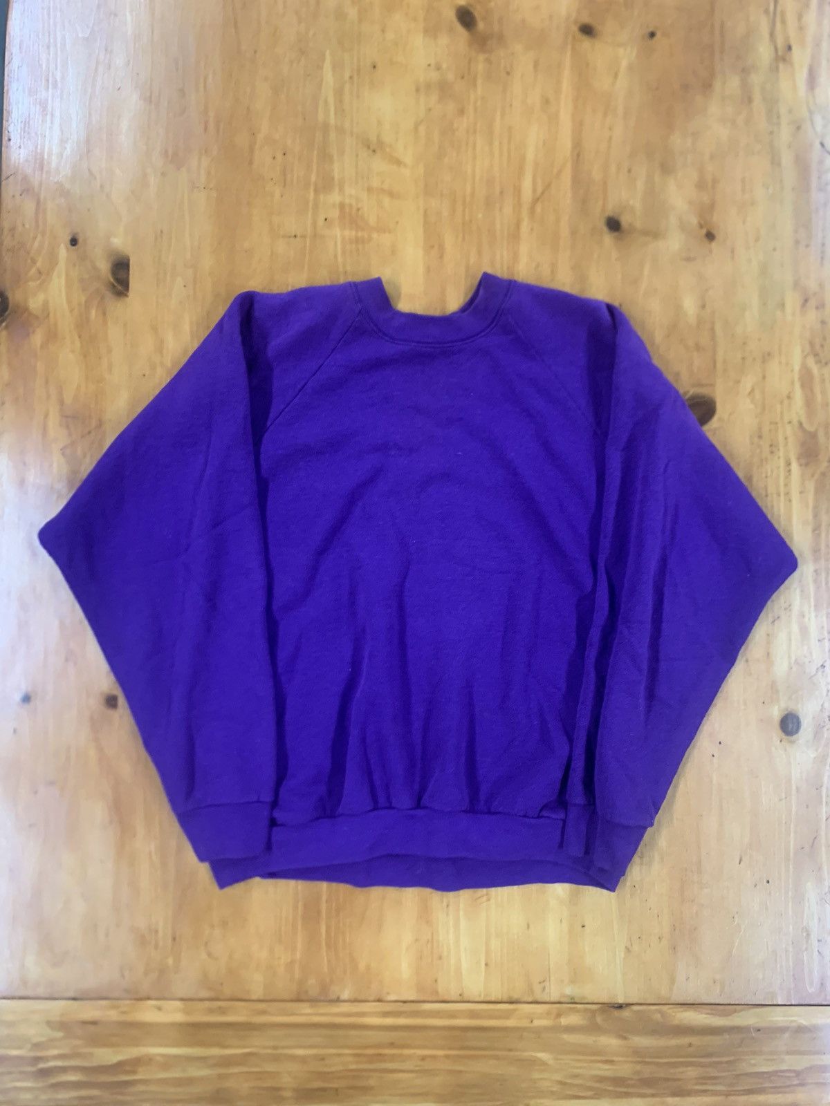 Vintage Crewneck 80s Purple Raglan Solid Crewneck T-Shirts, Hoodie, Sweatshirt | PodTeesHub.com