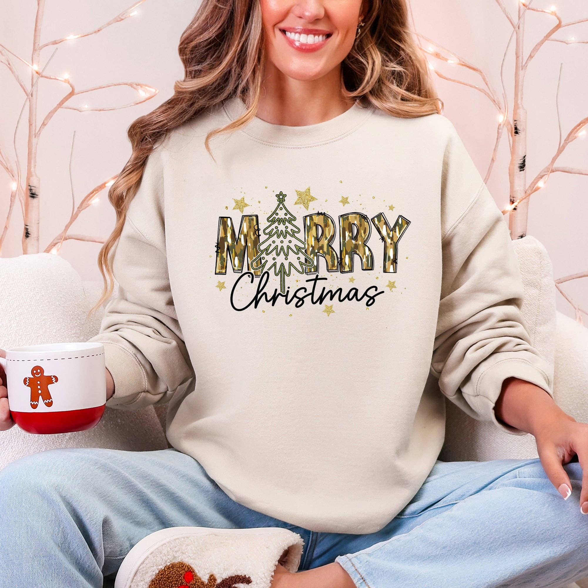 Merry Christmas, Camo, Santa, Christmas Tree Sweatshirt T-Shirts, Hoodie | PodTeesHub.com