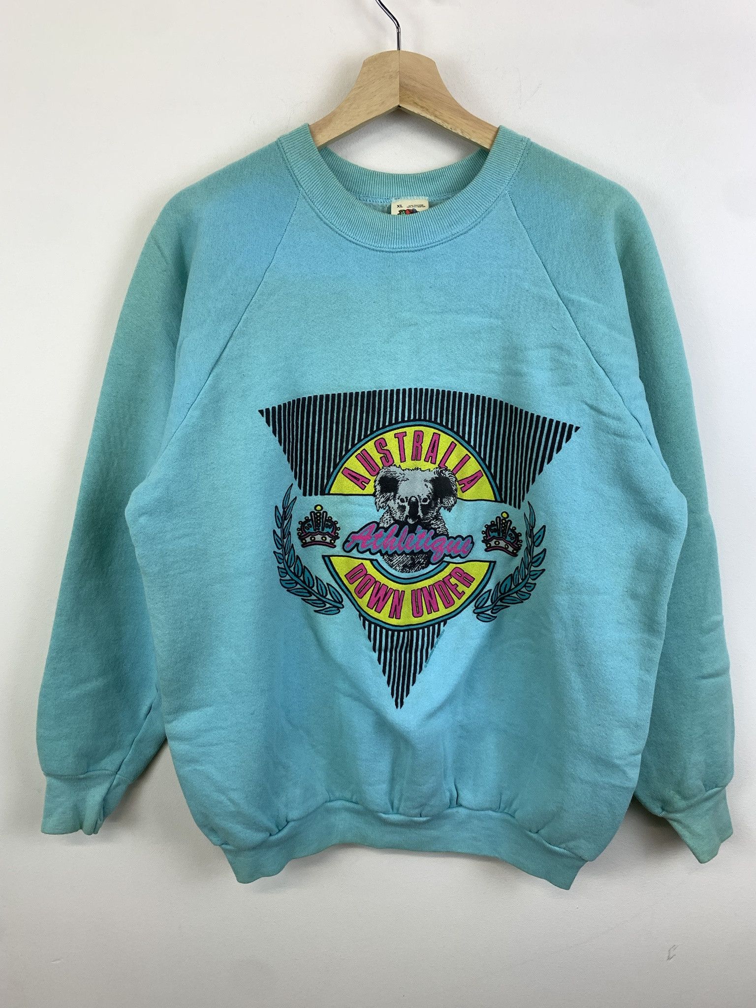 Vintage Crewneck Austrailia Crewneck 1980s Down Under Koala Raglan Crewneck Size T-Shirts, Hoodie, Sweatshirt