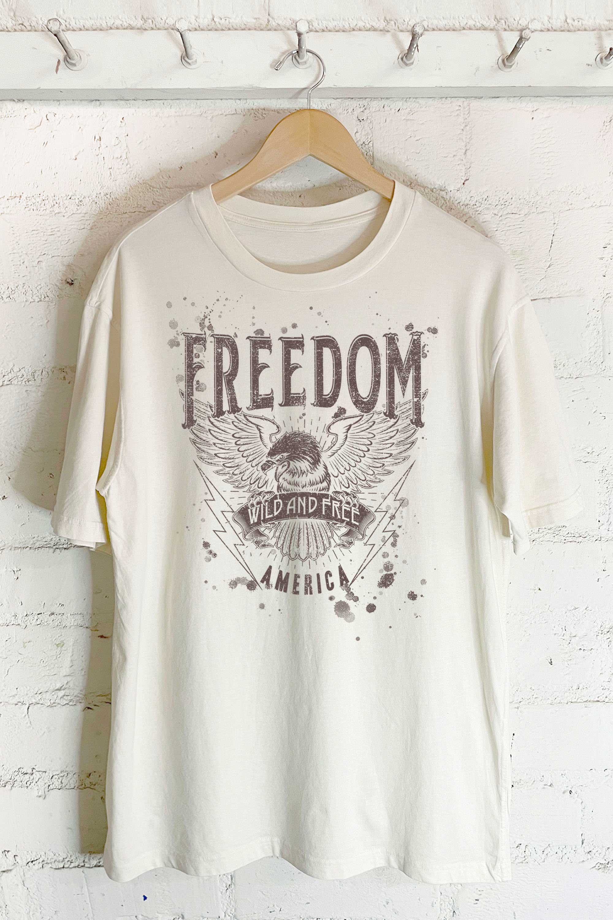 Freedom Wild and Free-Oversized Tee Hoodie, Sweatshirt | PodTeesHub.com