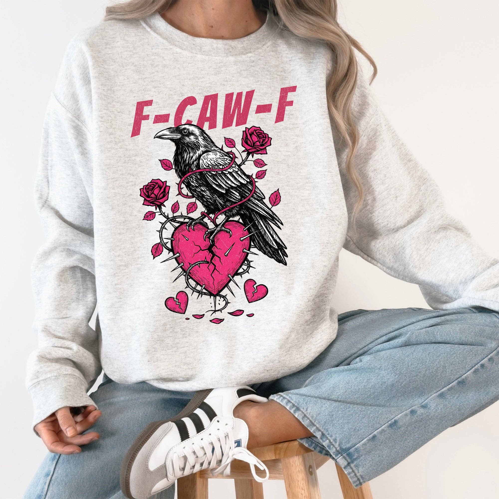 F-Caw-F, Funny, Valentine's Day, Crow Sweatshirt T-Shirts, Hoodie | PodTeesHub.com
