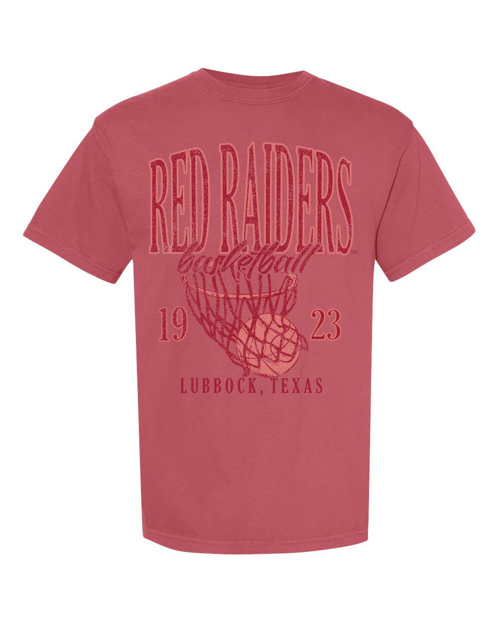 Texas Tech Big Basketball Red Comfort Colors Tee Hoodie, Sweatshirt | PodTeesHub.com