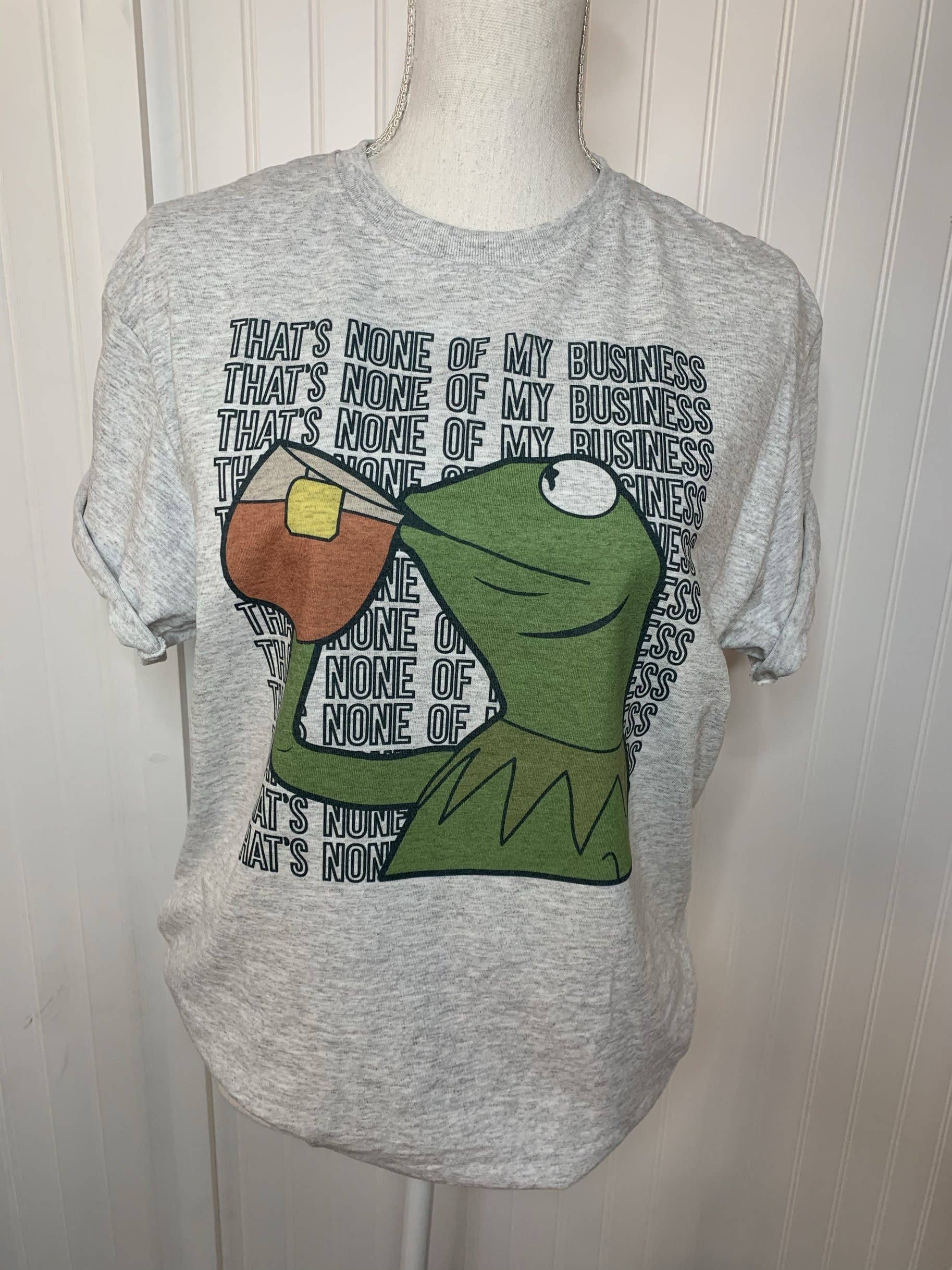 That’S None of My Business On Ash Gray Tee Hoodie, Sweatshirt | PodTeesHub.com
