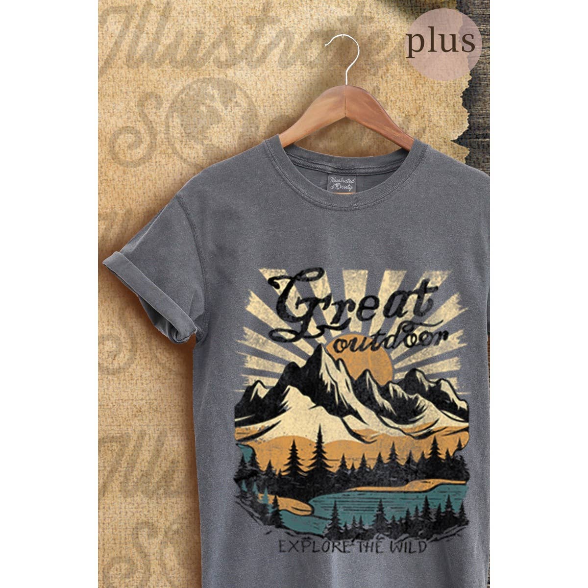 Great Outdoor  Vintage Graphic  Tee Plus Hoodie, Sweatshirt | PodTeesHub.com