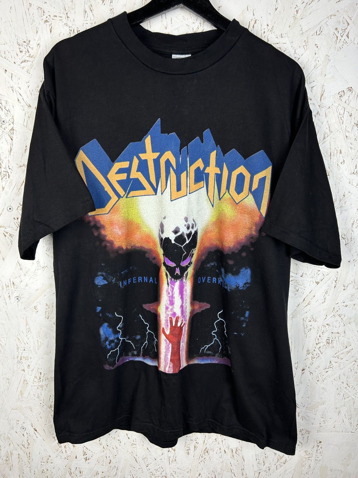 Band Tees 90s Destruction Infernal Overkill Thrash Metal Band T Shirt Hoodie, Sweatshirt | PodTeesHub.com