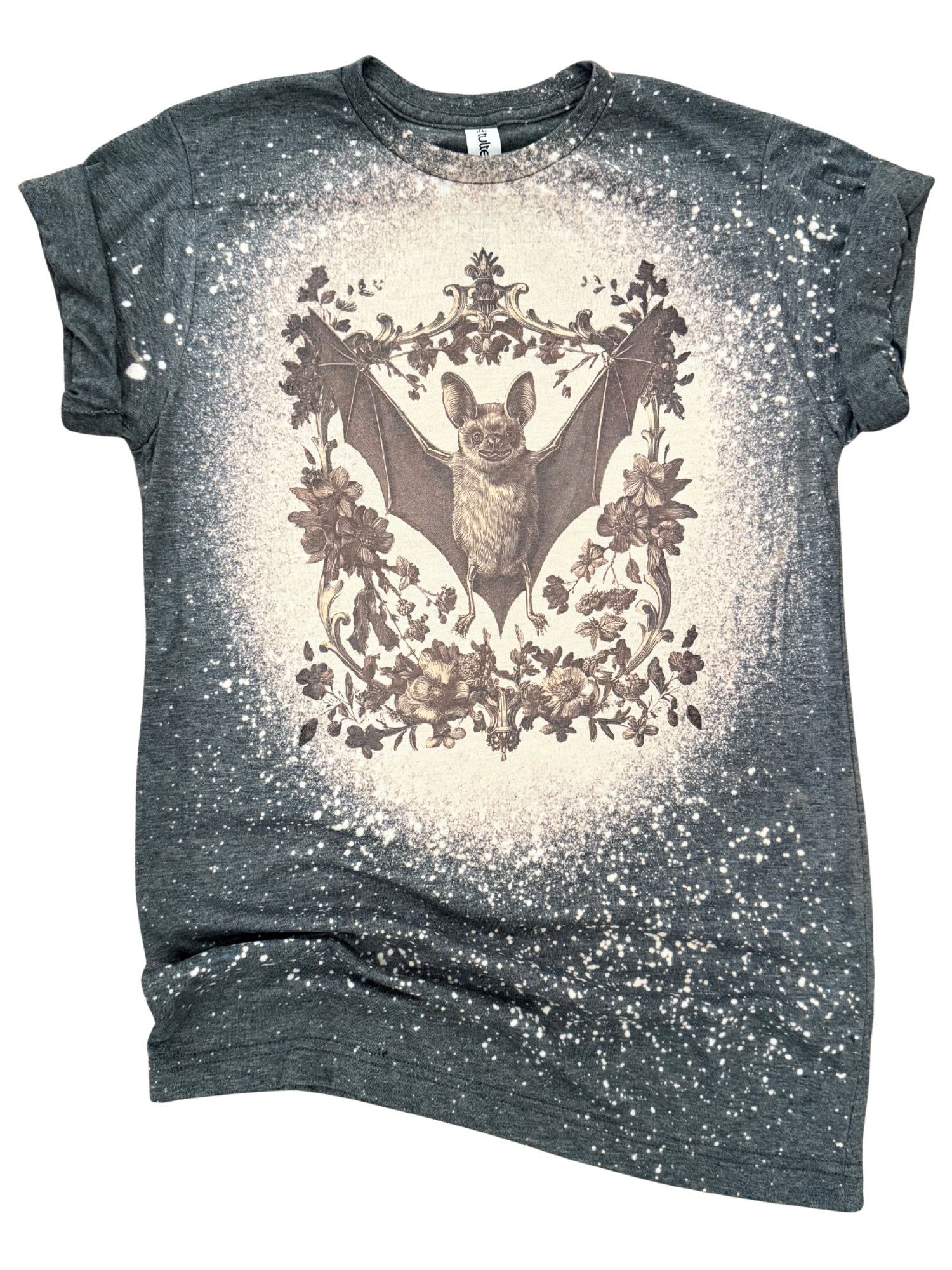 Batty + Beautiful – Vintage Gothic Bat Bleached Tee Hoodie, Sweatshirt | PodTeesHub.com