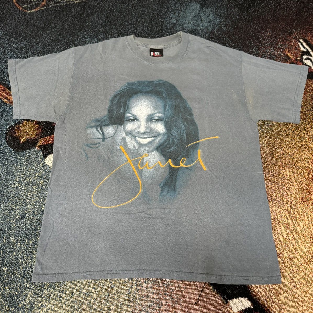 Rap Tees X Vintage Vintage Janet Jackson Tour Tee Blue Hoodie, Sweatshirt | PodTeesHub.com