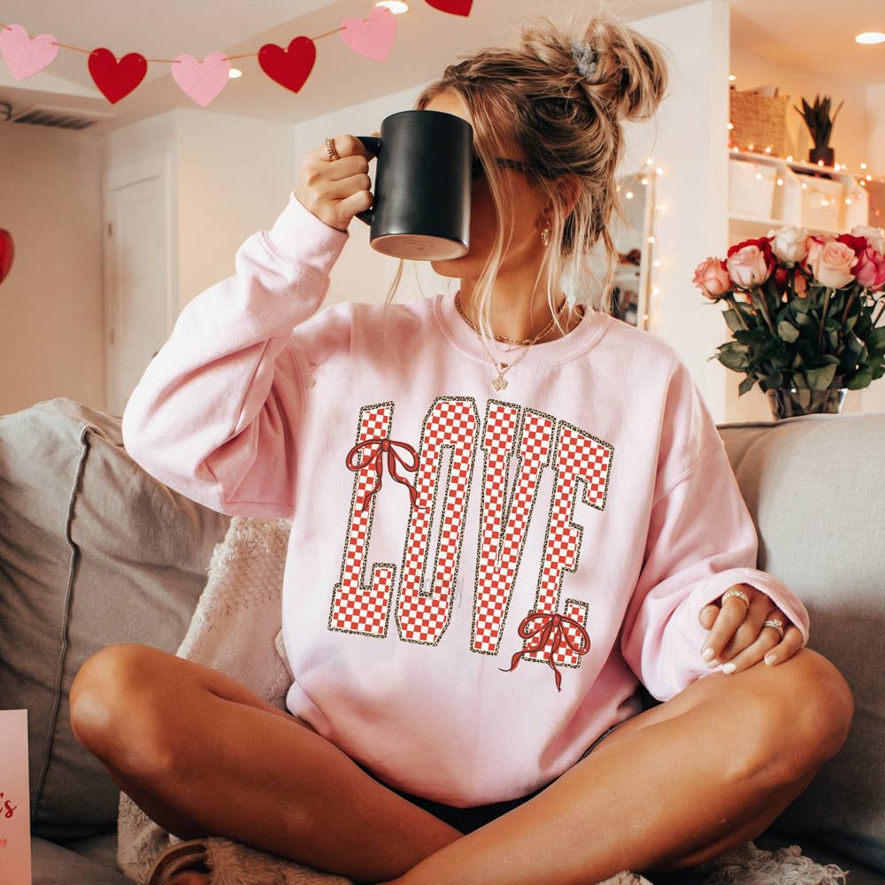 Checkerboard Love Leopard Outline Sweatshirt T-Shirts, Hoodie | PodTeesHub.com