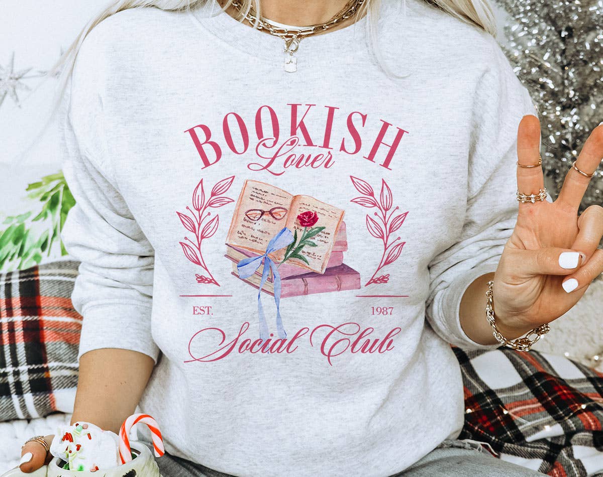 Bookish Lovers Social Club Coquette - Vintage Sweatshirt T-Shirts, Hoodie | PodTeesHub.com