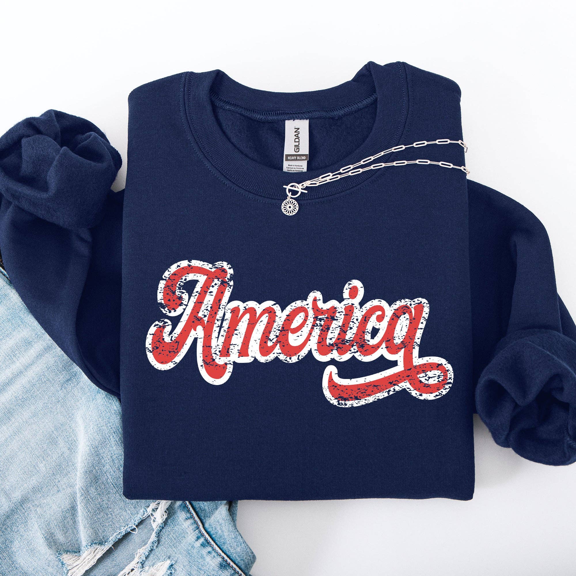 America, Red, White Patriotic, USA, 4th of July Sweatshirt T-Shirts, Hoodie | PodTeesHub.com