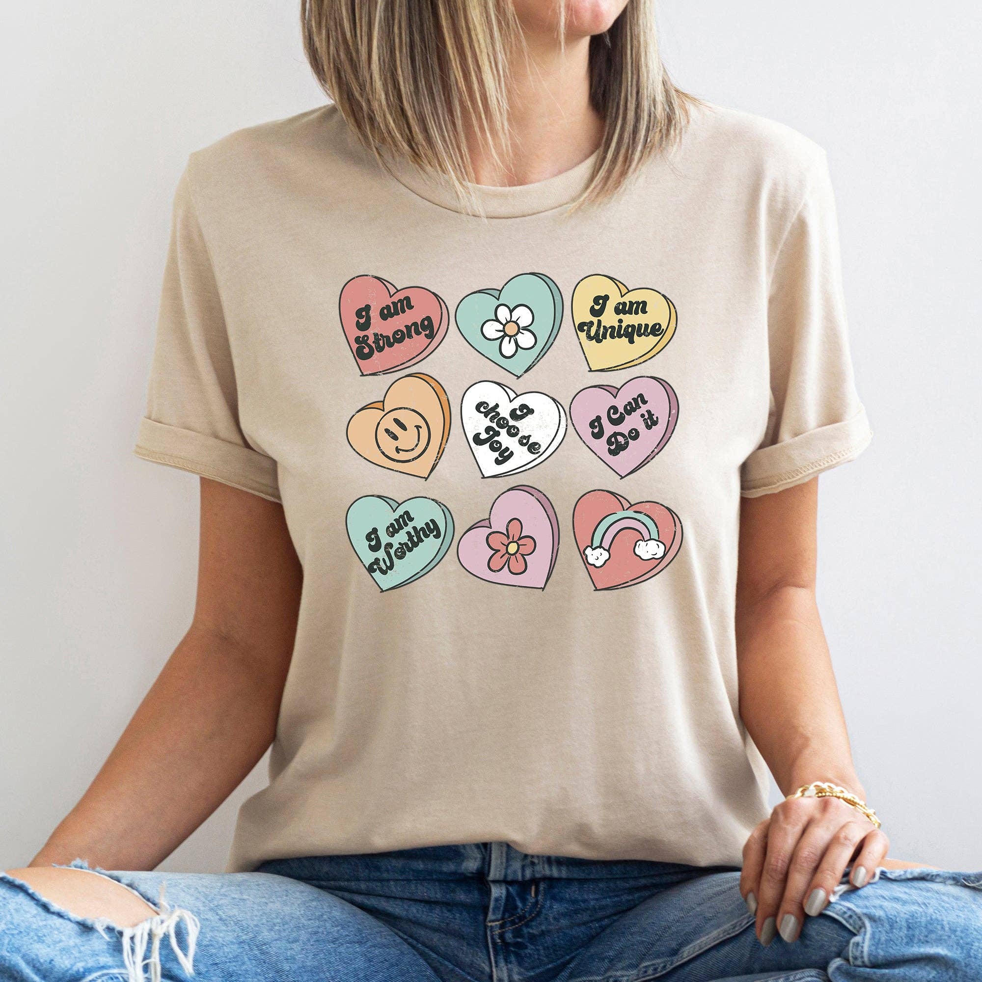 Valentine's Sweet Hearts, Candy, Super Soft Tshirt, Valentine's Day Hoodie, Sweatshirt | PodTeesHub.com
