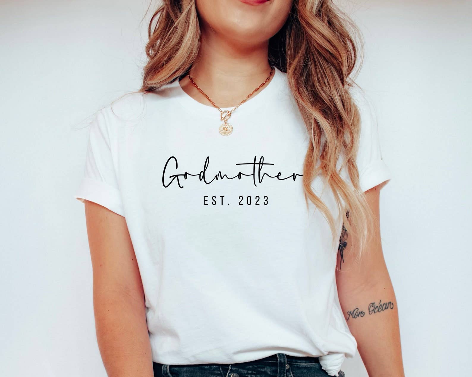 Godmother Est 2023 T-Shirt Hoodie, Sweatshirt | PodTeesHub.com