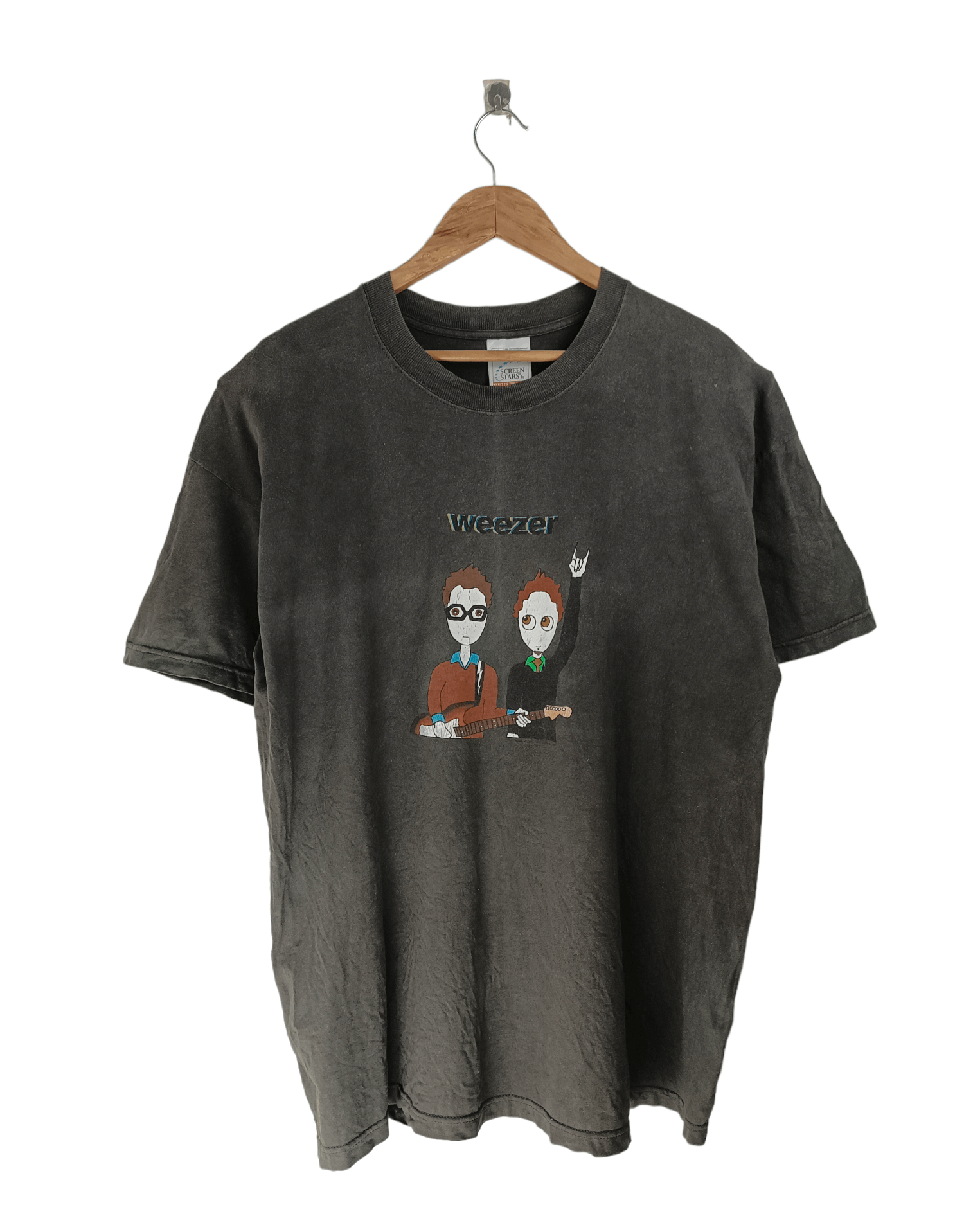 Band Tees Faded Vintage 90 S Weezer Rare Greenday Radiohead Foo Hoodie, Sweatshirt | PodTeesHub.com