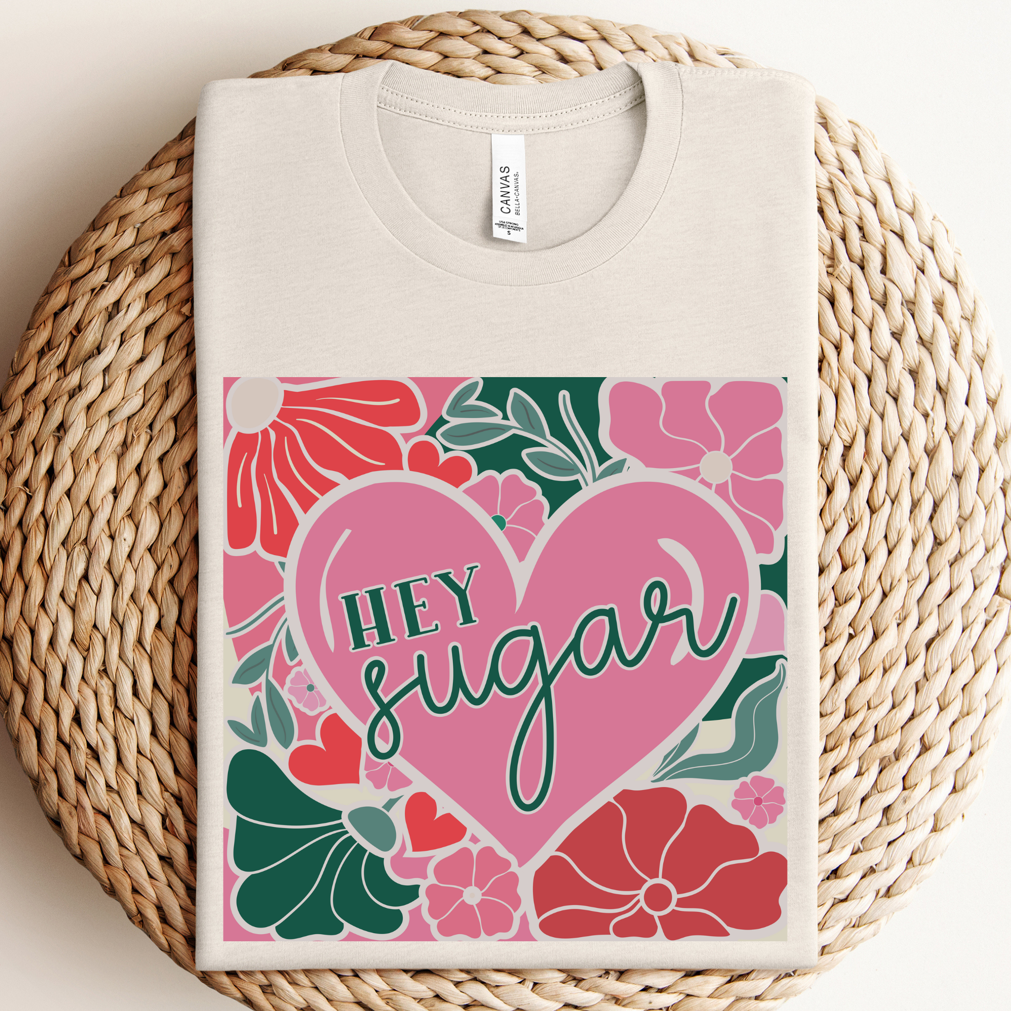 Hey Sugar Valentines Graphic Tee Hoodie, Sweatshirt | PodTeesHub.com