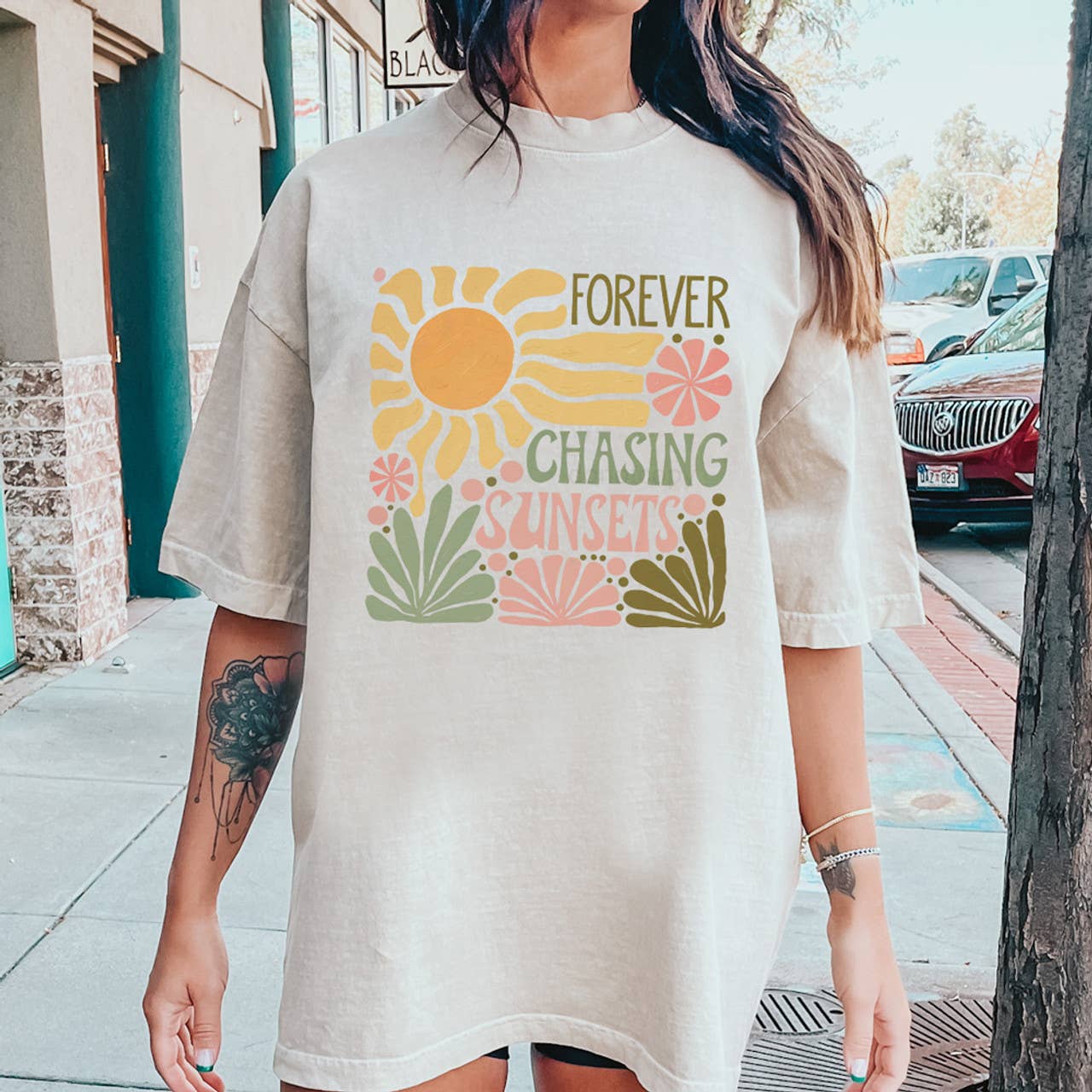 Boho Forever Chasing Sunsets Tee Hoodie, Sweatshirt | PodTeesHub.com