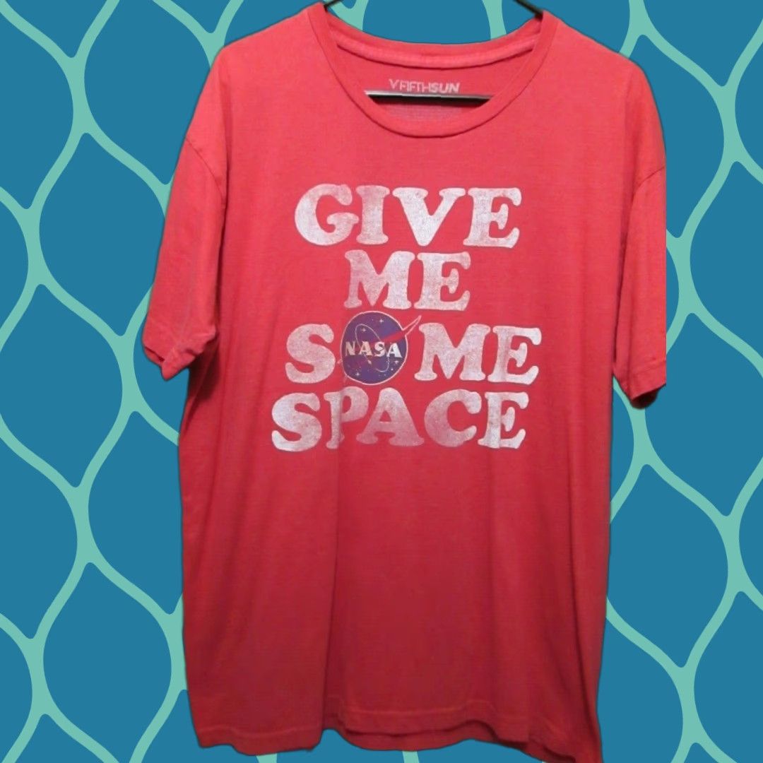 Vintage Nasa Give Me Some Space Graphic Print S S T Shirt Adult Men S Xl Hoodie, Sweatshirt | PodTeesHub.com