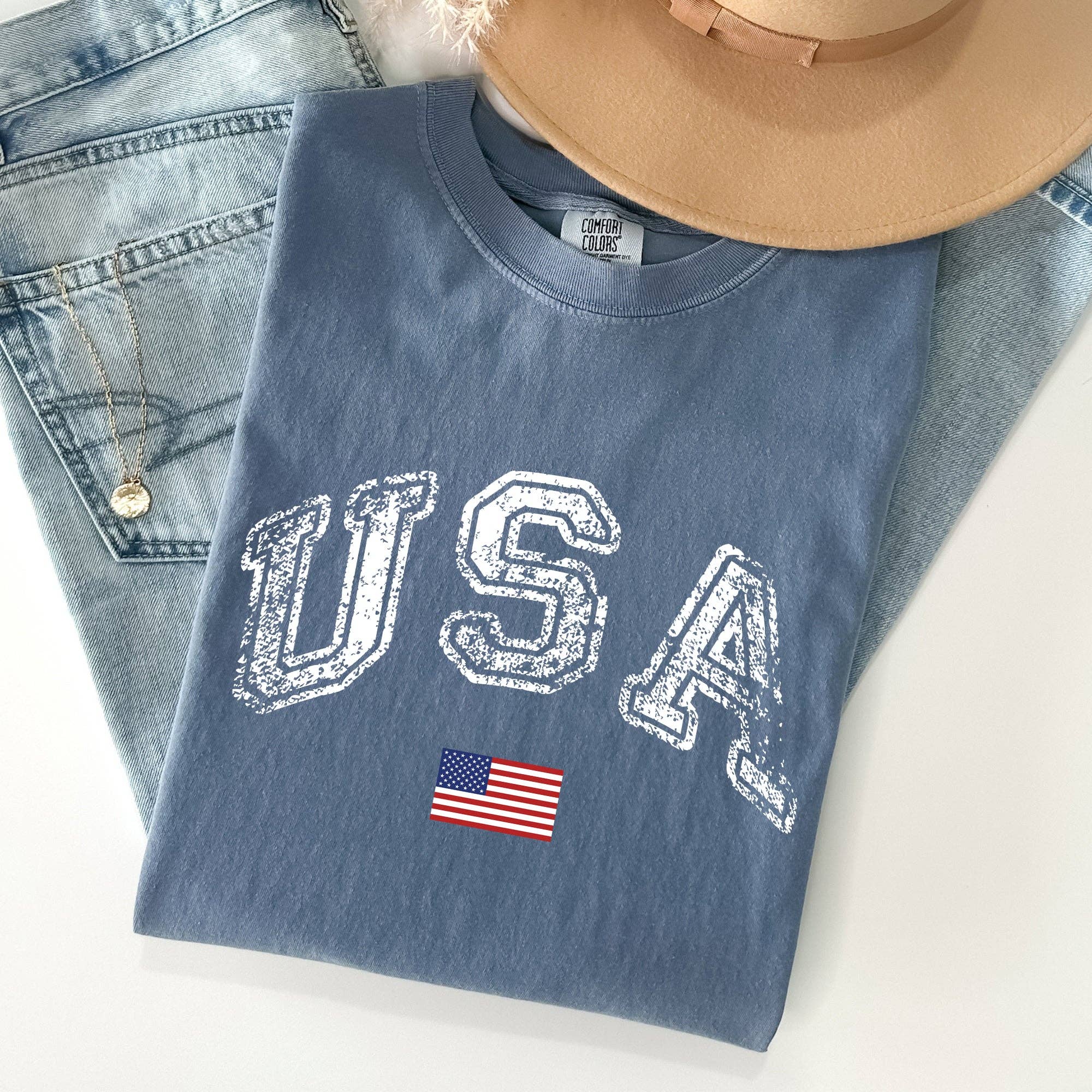 Vintage USA, Retro Flag America Patriotic 4th of July Tshirt Hoodie, Sweatshirt | PodTeesHub.com