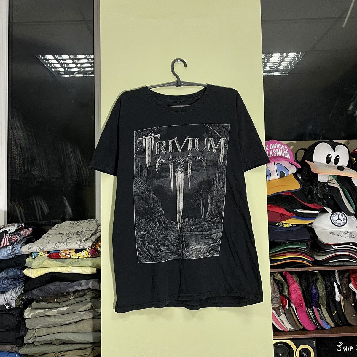 Vintage Y2k Trivium Tee Face Horror Print Band Tour Rock Hoodie, Sweatshirt | PodTeesHub.com