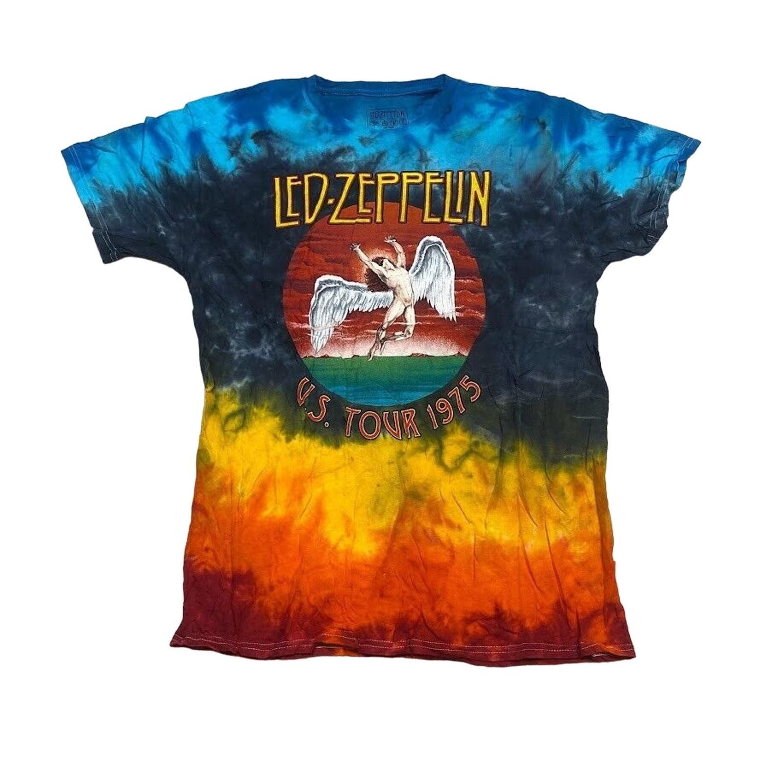 Zeppelin Led Zeppelin U S Tour 1975 Graphic Tee Vintage Style Size M Hoodie, Sweatshirt | PodTeesHub.com