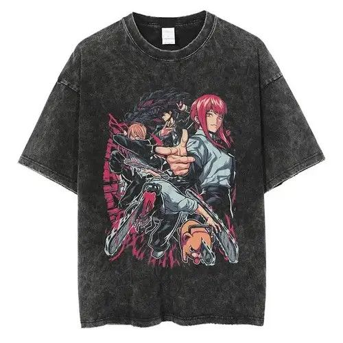 Japanese Vintage Anime Printed Tee Oversized Hoodie, Sweatshirt | PodTeesHub.com