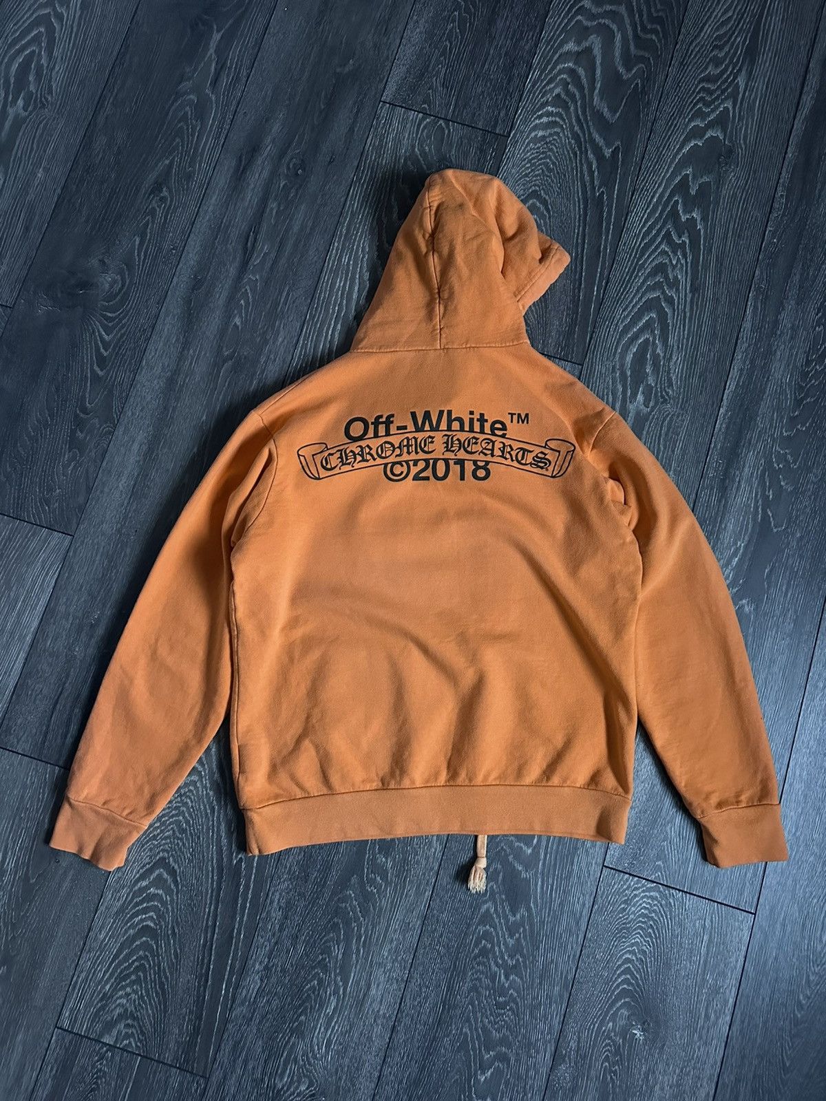 Off White Chrome Hearts X Off White Logo Orange Hoodie T-Shirts, Sweatshirt | PodTeesHub.com
