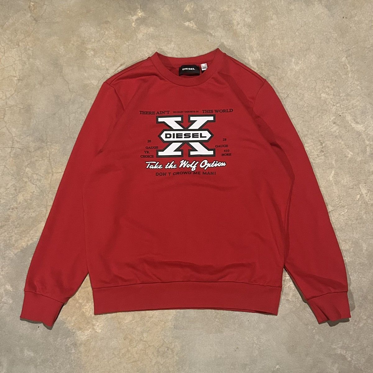 Diesel X Logo Graphic Crewneck Sweatshirt Rare T-Shirts, Hoodie | PodTeesHub.com