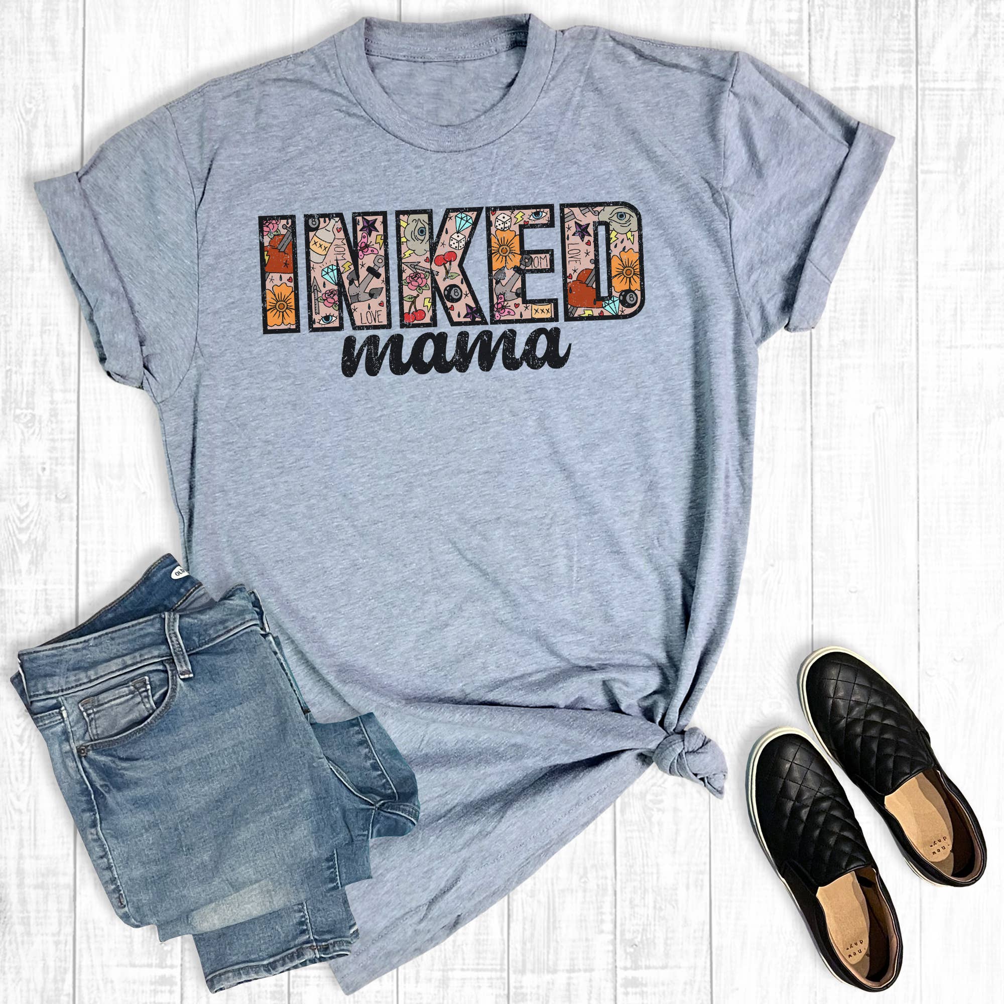Inked Mama Graphic Tee Hoodie, Sweatshirt | PodTeesHub.com