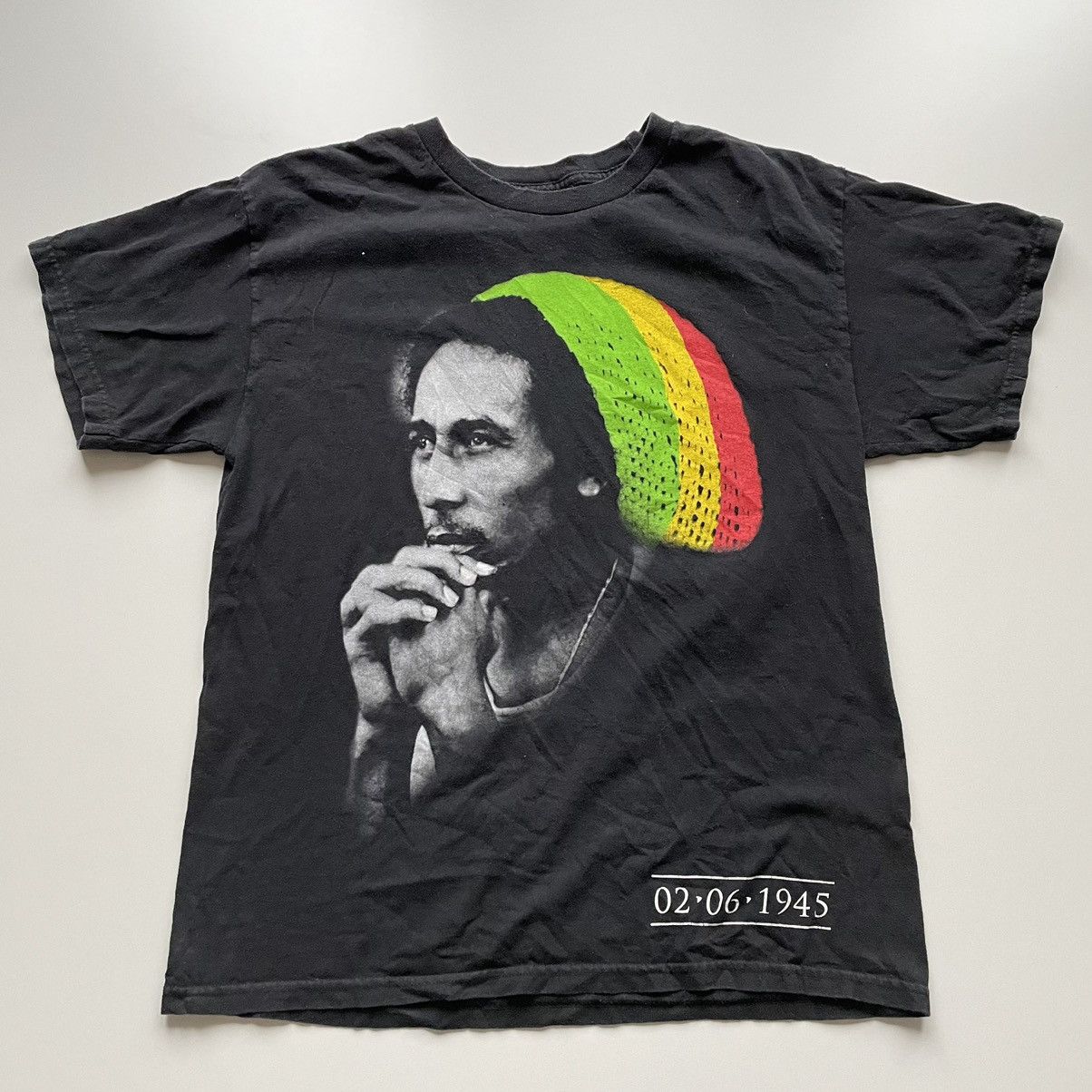 Bob Marley Vintage 2000s Bob Marley Rasta Graphic Band T Shirt Large Hoodie, Sweatshirt | PodTeesHub.com